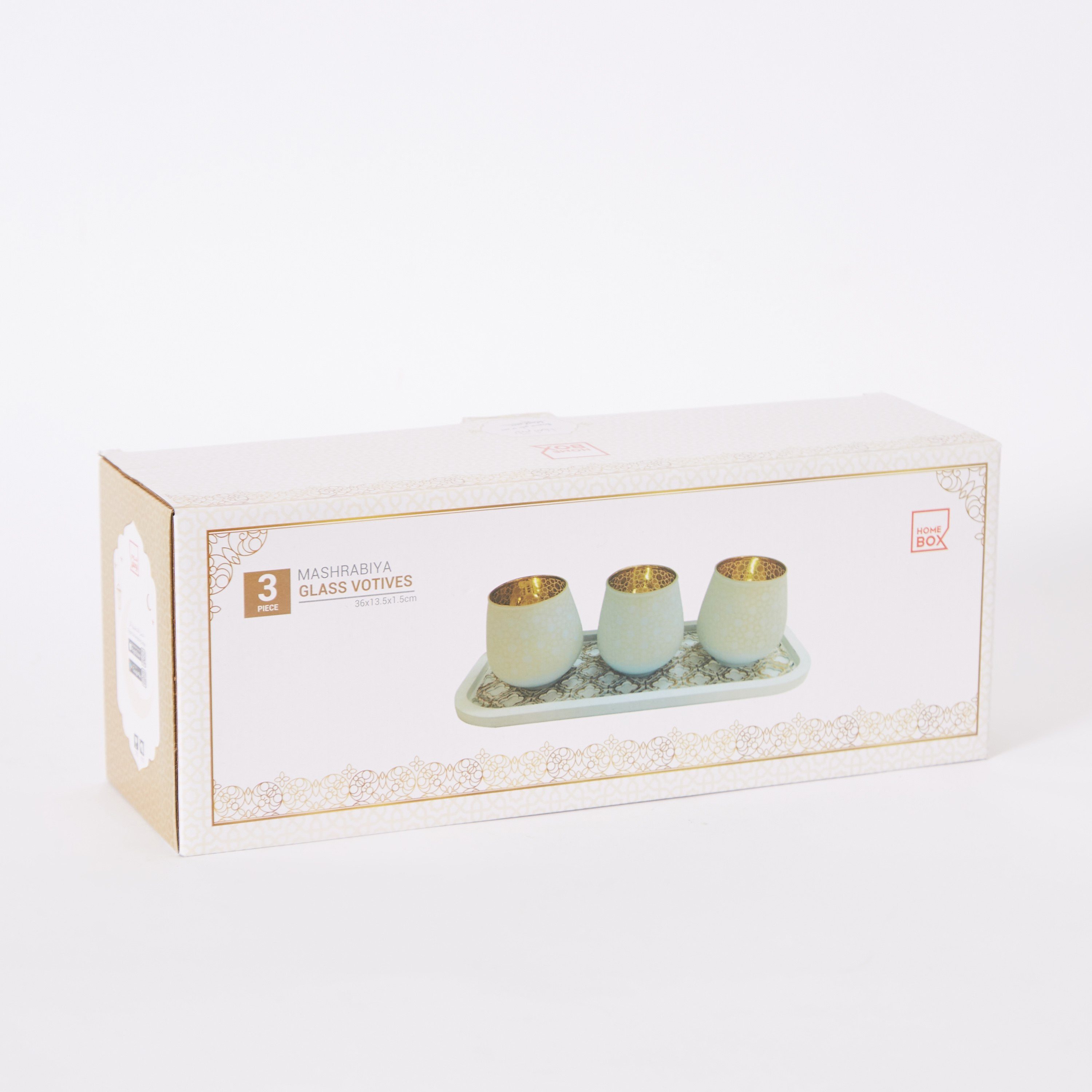 طقم حوامل شموع نذرية زجاجية 4 قطع آشر من أمبريدج - 36x13.5x1.5 سم-hbxlivingroom-decorandaccessories-candleholders-image-7