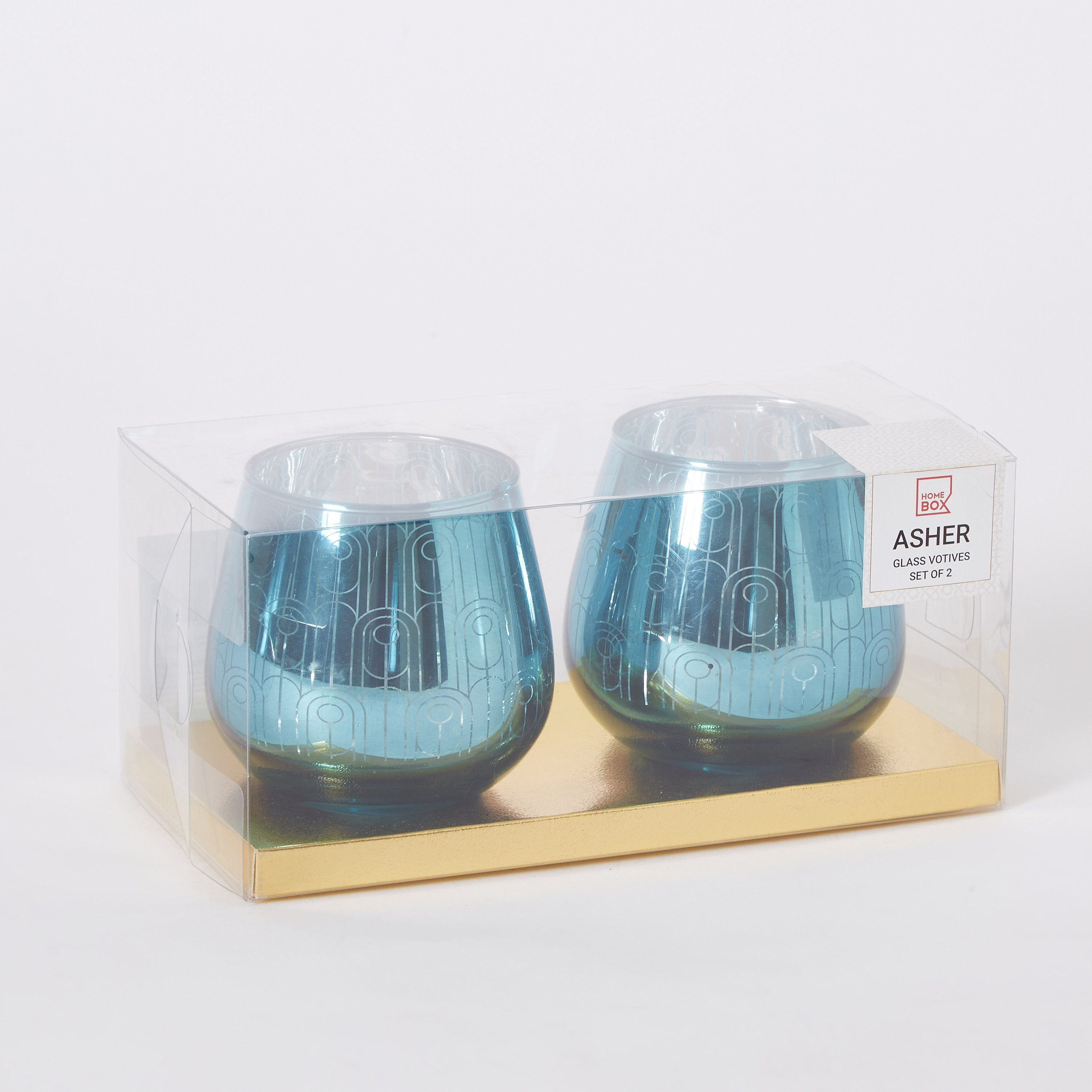 طقم حوامل شموع نذرية بيضاوية قطعتين آشر من أمبريدج - 9.5x9 سم-hbxlivingroom-decorandaccessories-candleholders-image-5