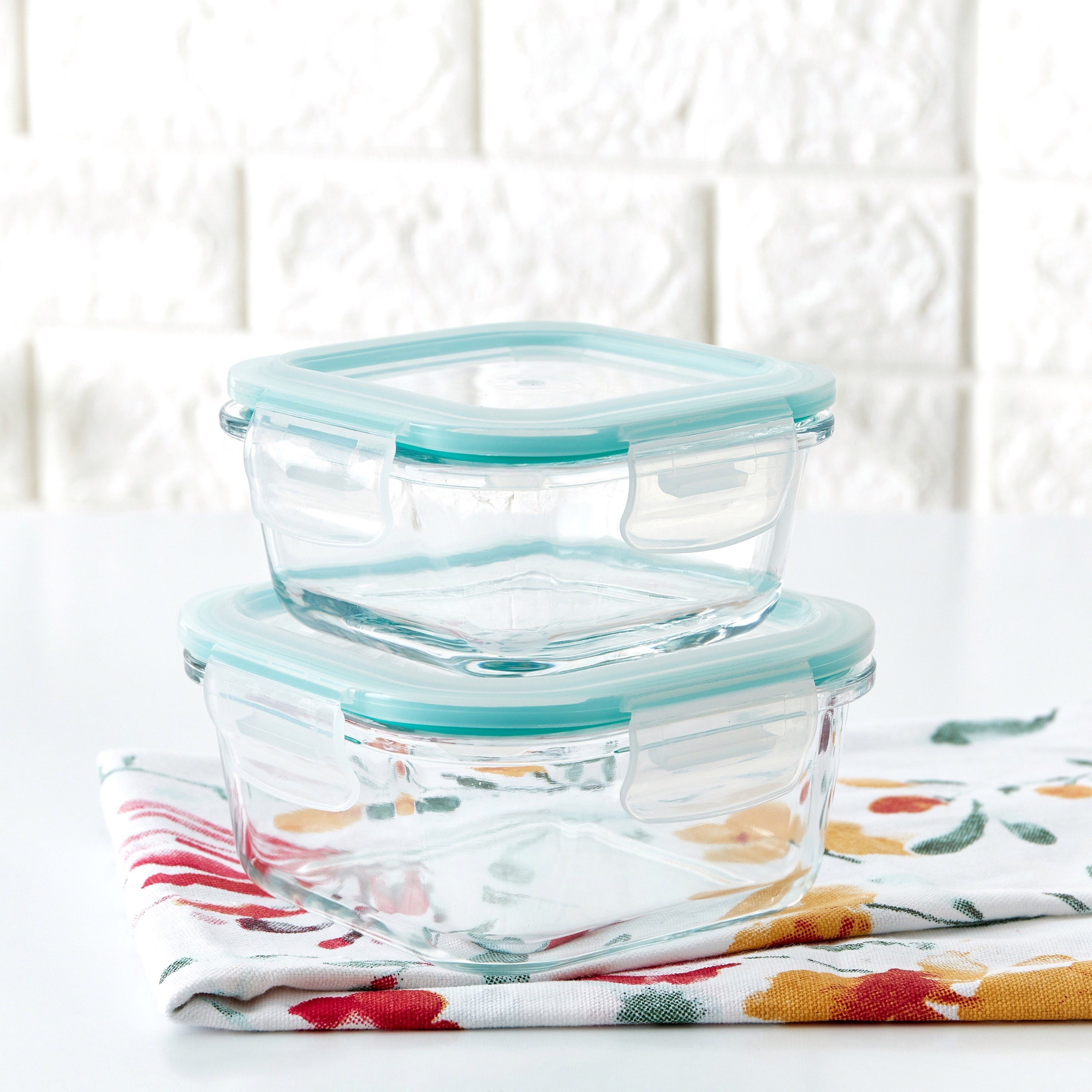 Clicklock 2-Piece Rectangular Glass Food Storage Container Set-hbxhomeware-hbxkitchen-image-1