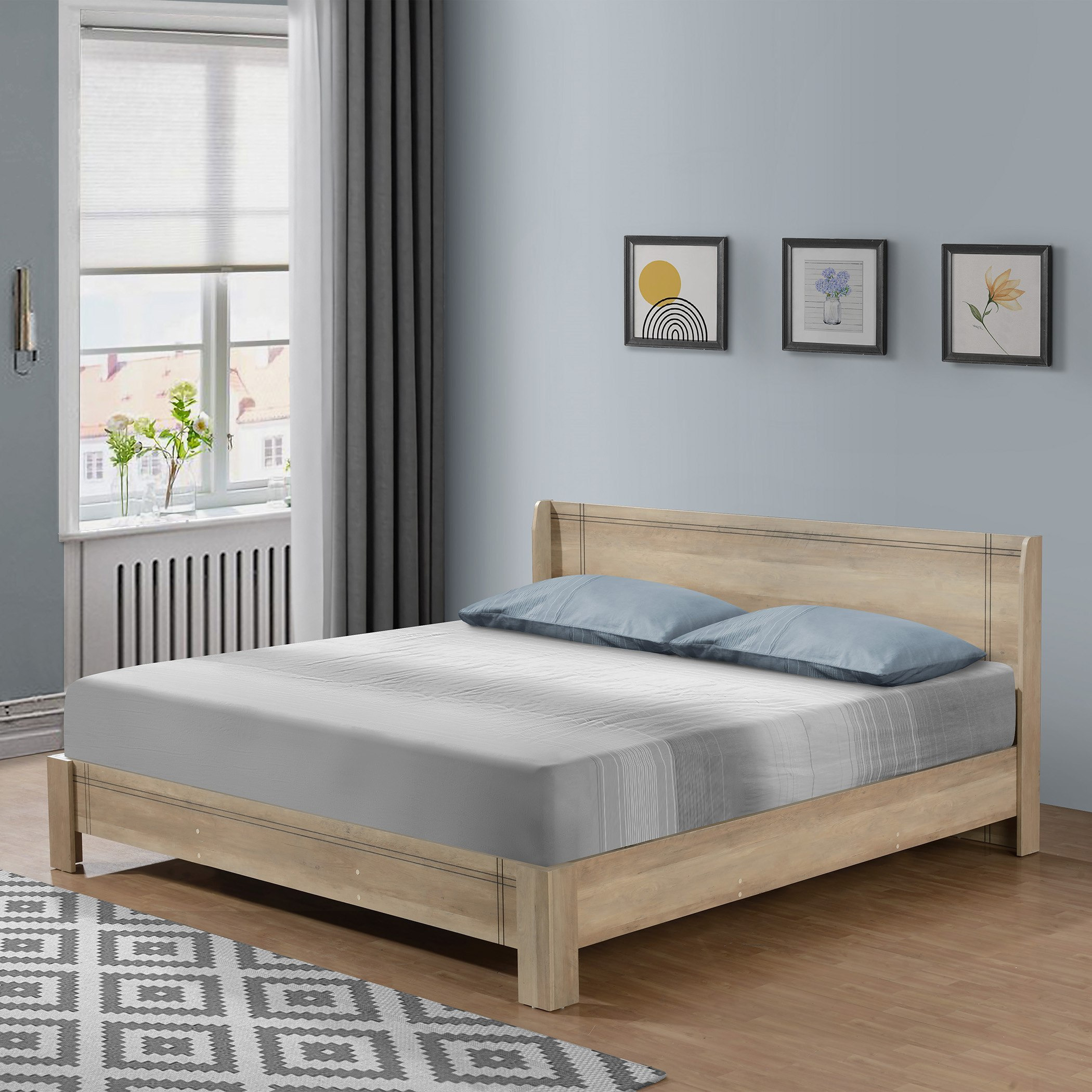 طقم غرفة نوم كينج 3 قطع دون طاولة تزيين ومرآة من بلير - 180x200 سم-hbxbedroom-bedsandbedsets-bedroomsets-king-image-2
