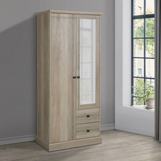 Blair 2-Door Wardrobe with Mirror and 2 Drawers
