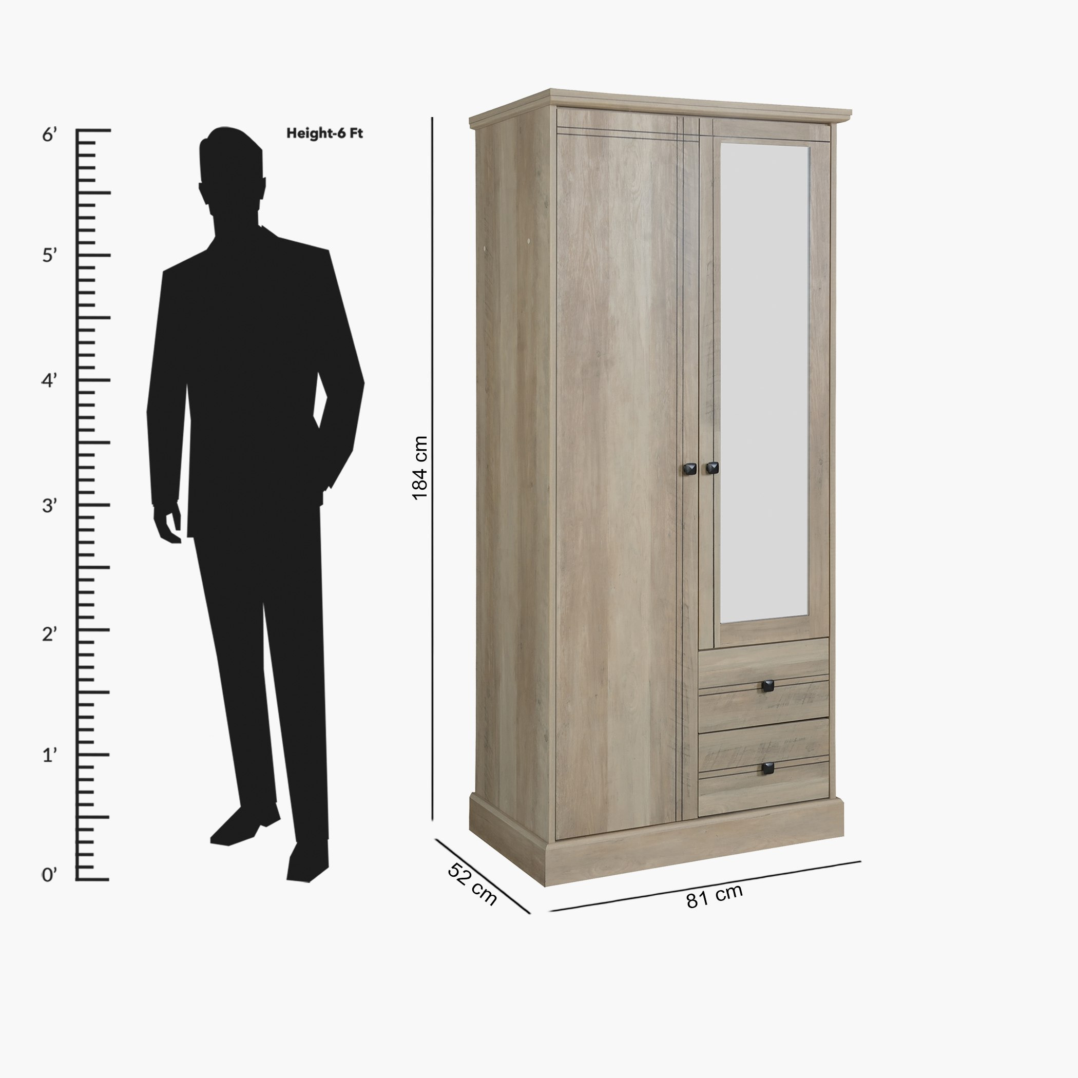 خزانة ملابس ببابين ودرجين ومرآة من بلير-hbxfurniture-wardrobes-image-10