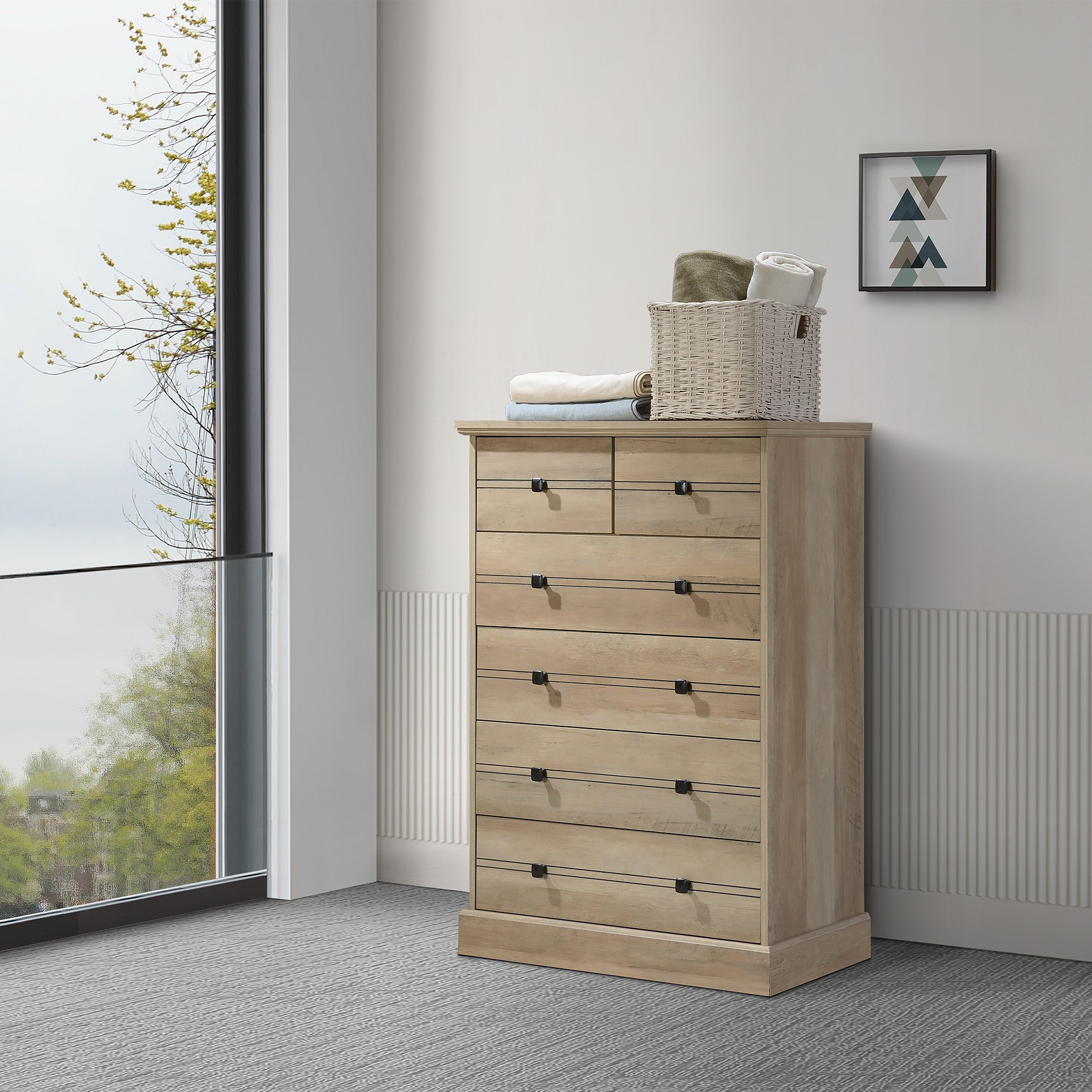 وحدة تخزين 6 أدراج من بلير-hbxfurniture-dressersandchests-chestofdrawers-image-1