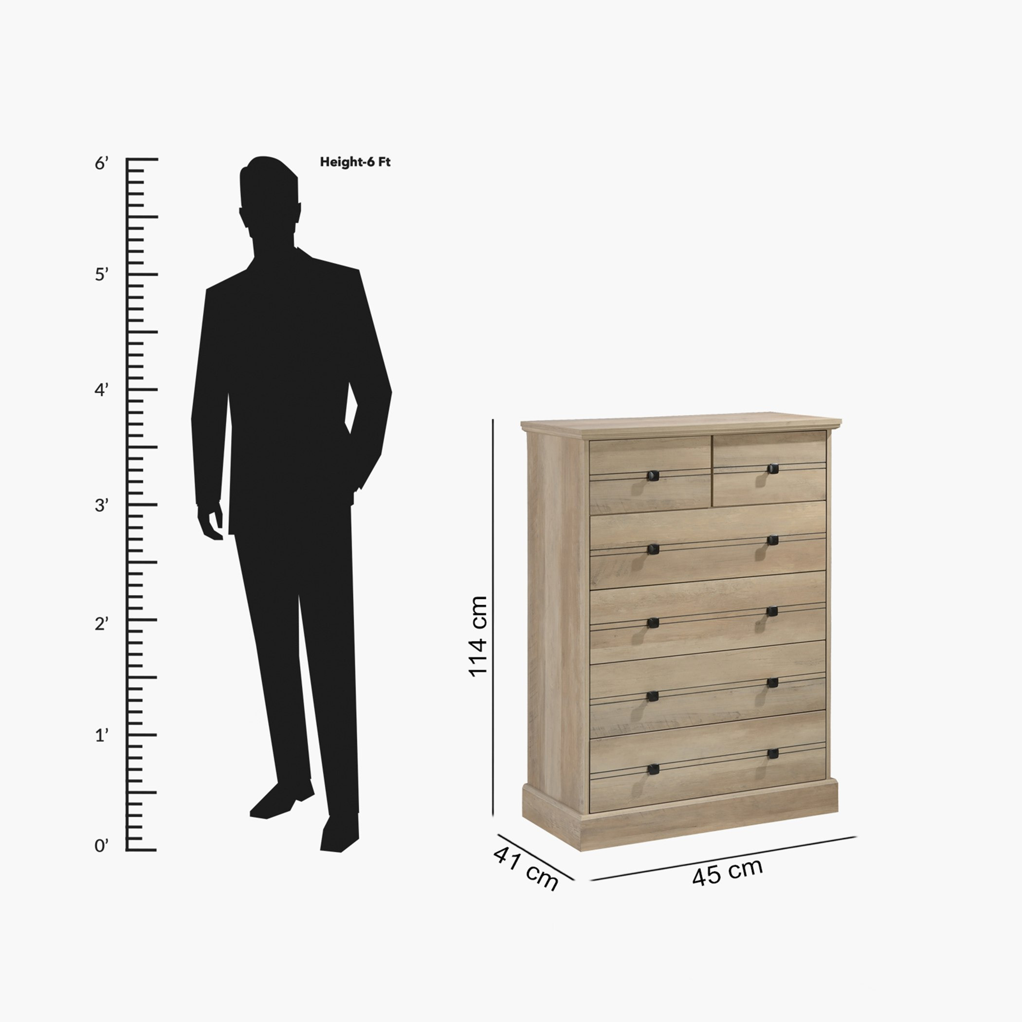 وحدة تخزين 6 أدراج من بلير-hbxfurniture-dressersandchests-chestofdrawers-image-8