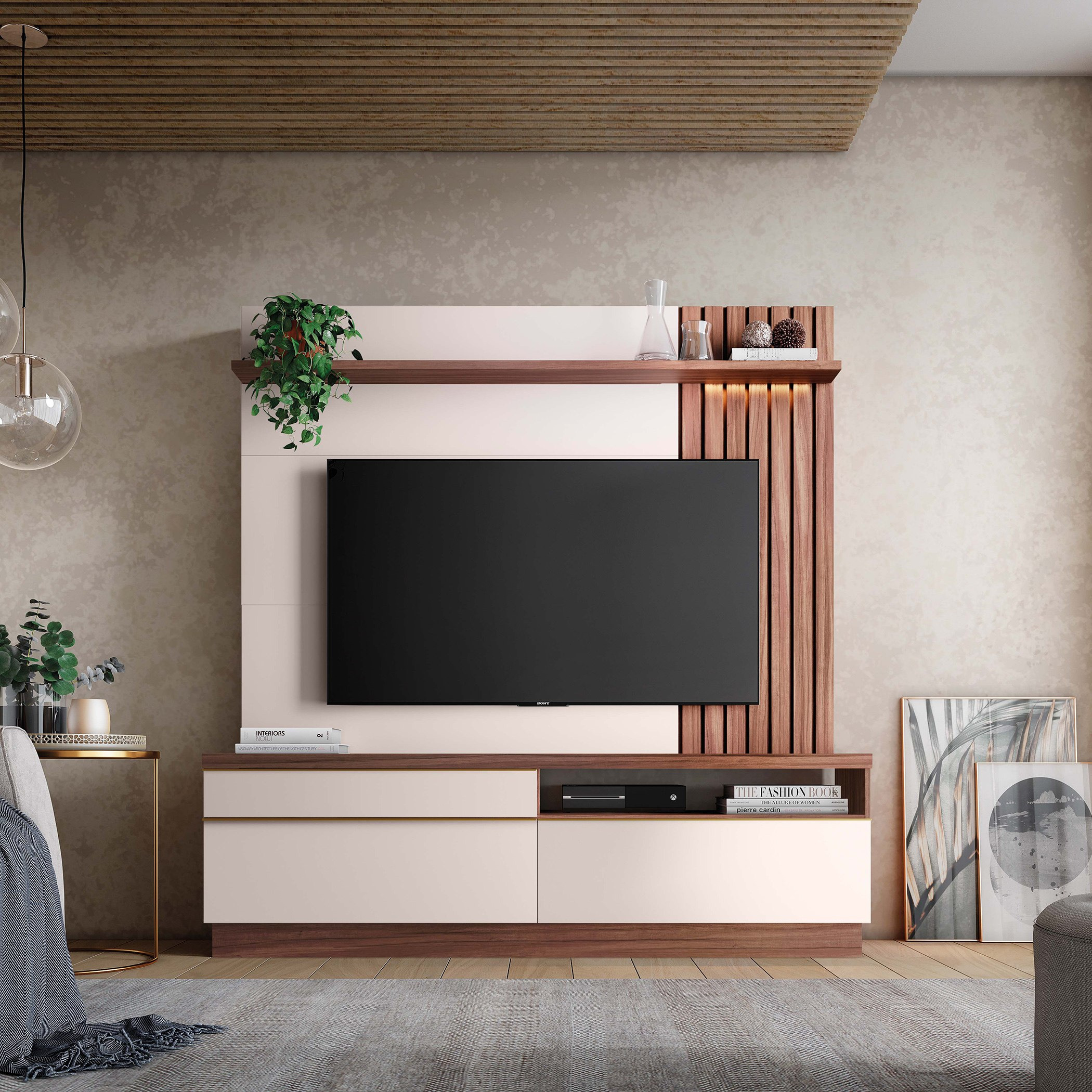 وحدة حائط لأجهزة تلفاز حتى 70 بوصة من داوسون-hbxlivingroom-mediaunitsandstorage-wallunits-image-1