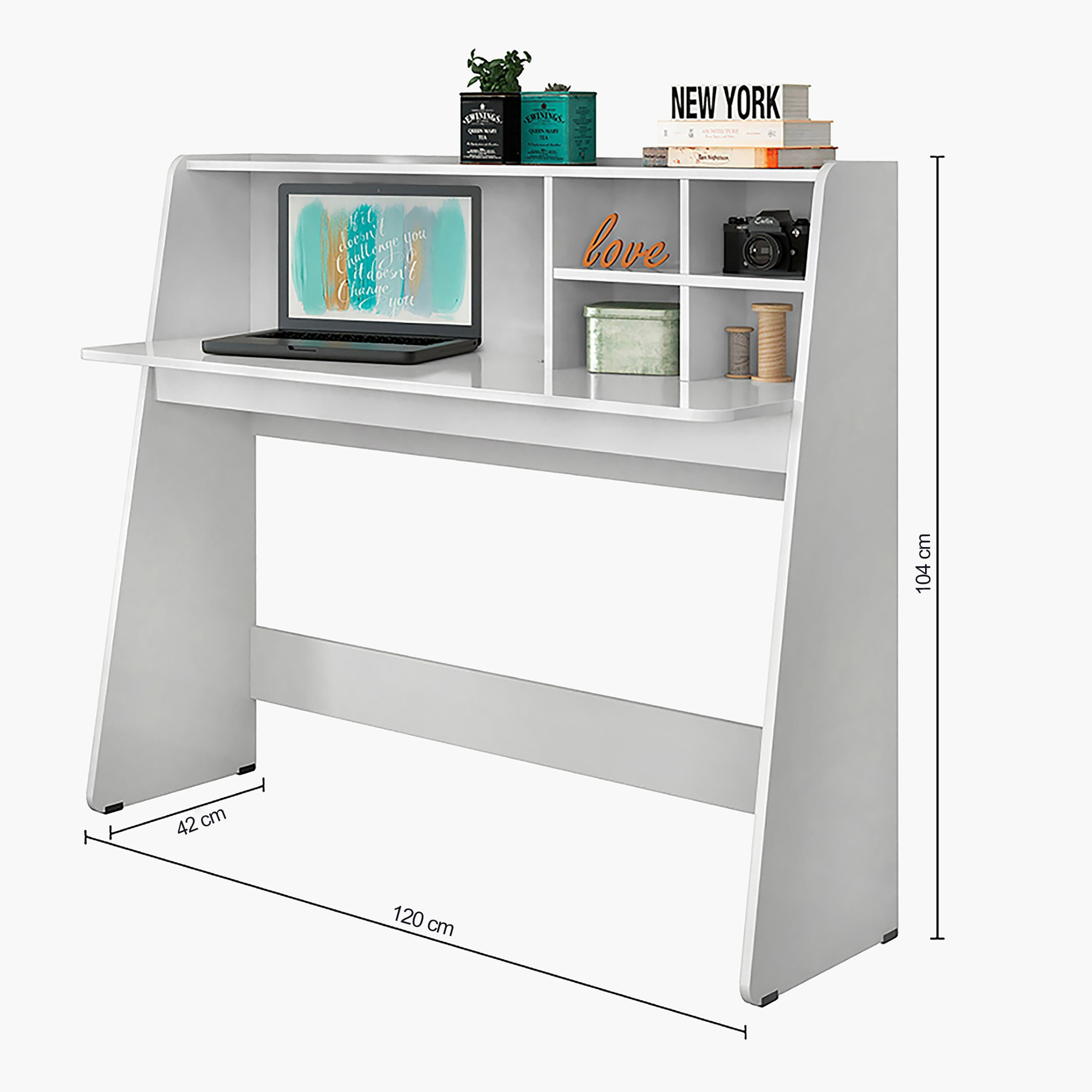Klara High Gloss Study Desk-hbxfurniture-office-desks-image-5