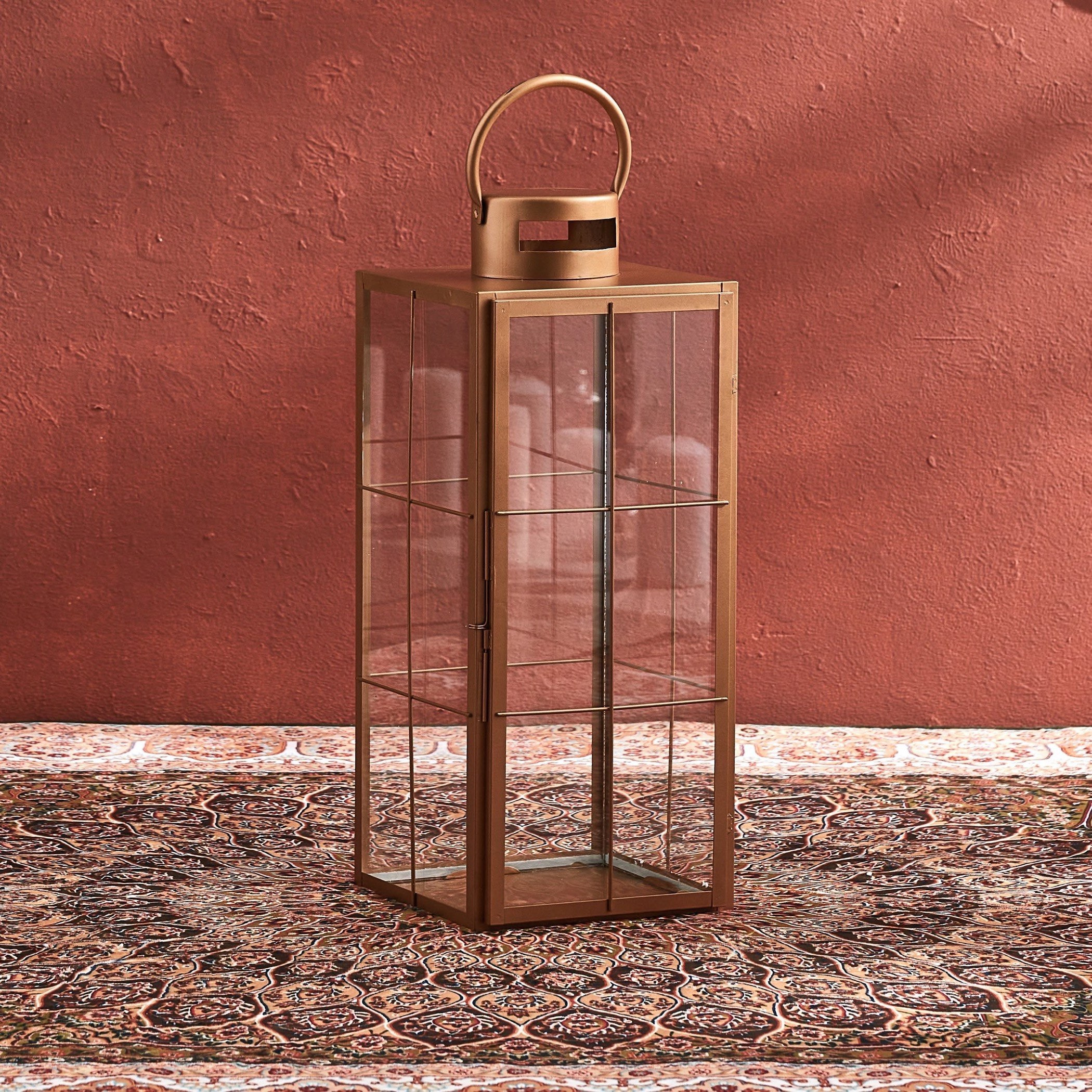 Tahira Metal Block Lantern - 20x20x50 cm-hbxdecorandfurnishings-homeaccessories-lanterns-image-2