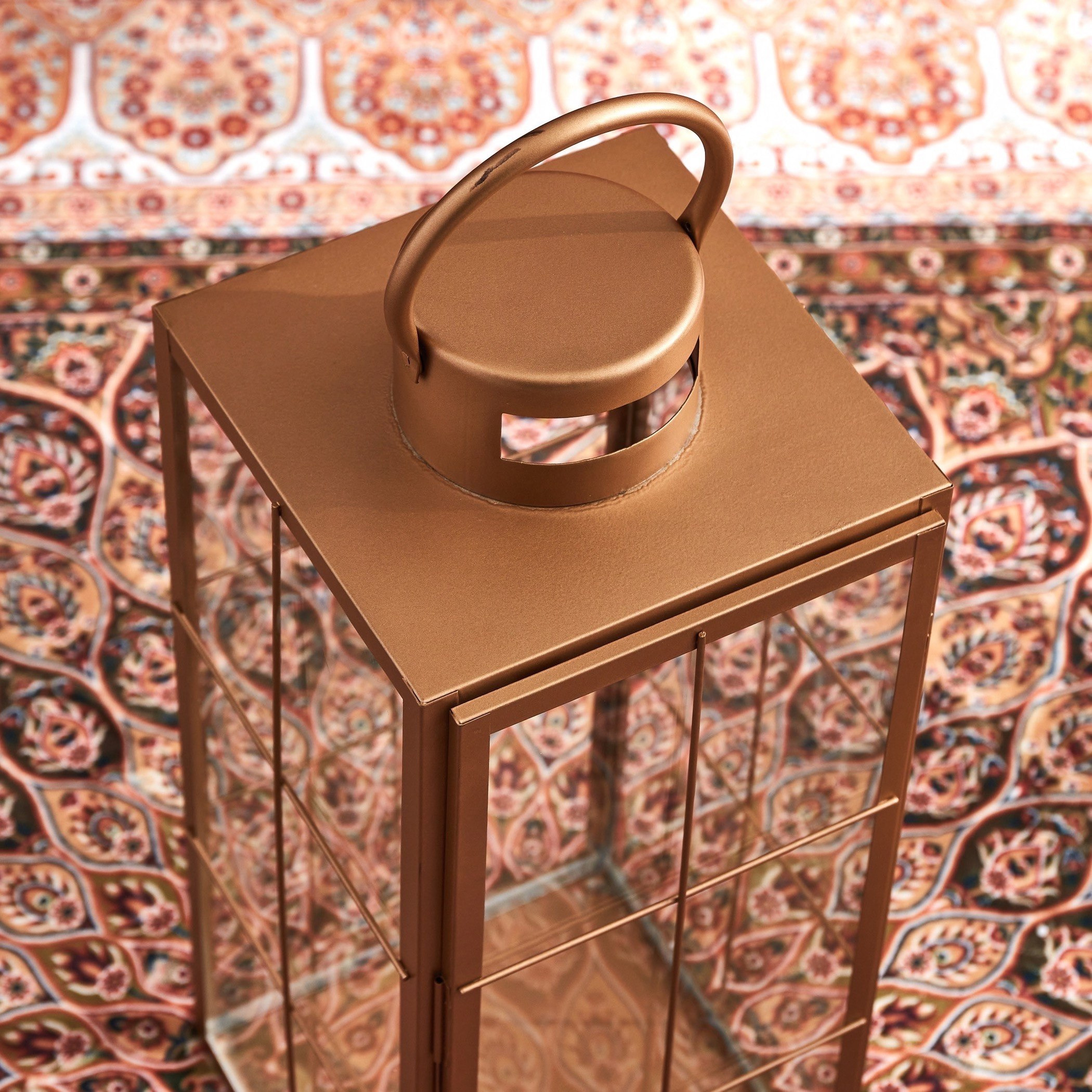 Tahira Metal Block Lantern - 20x20x50 cm-hbxdecorandfurnishings-homeaccessories-lanterns-image-3