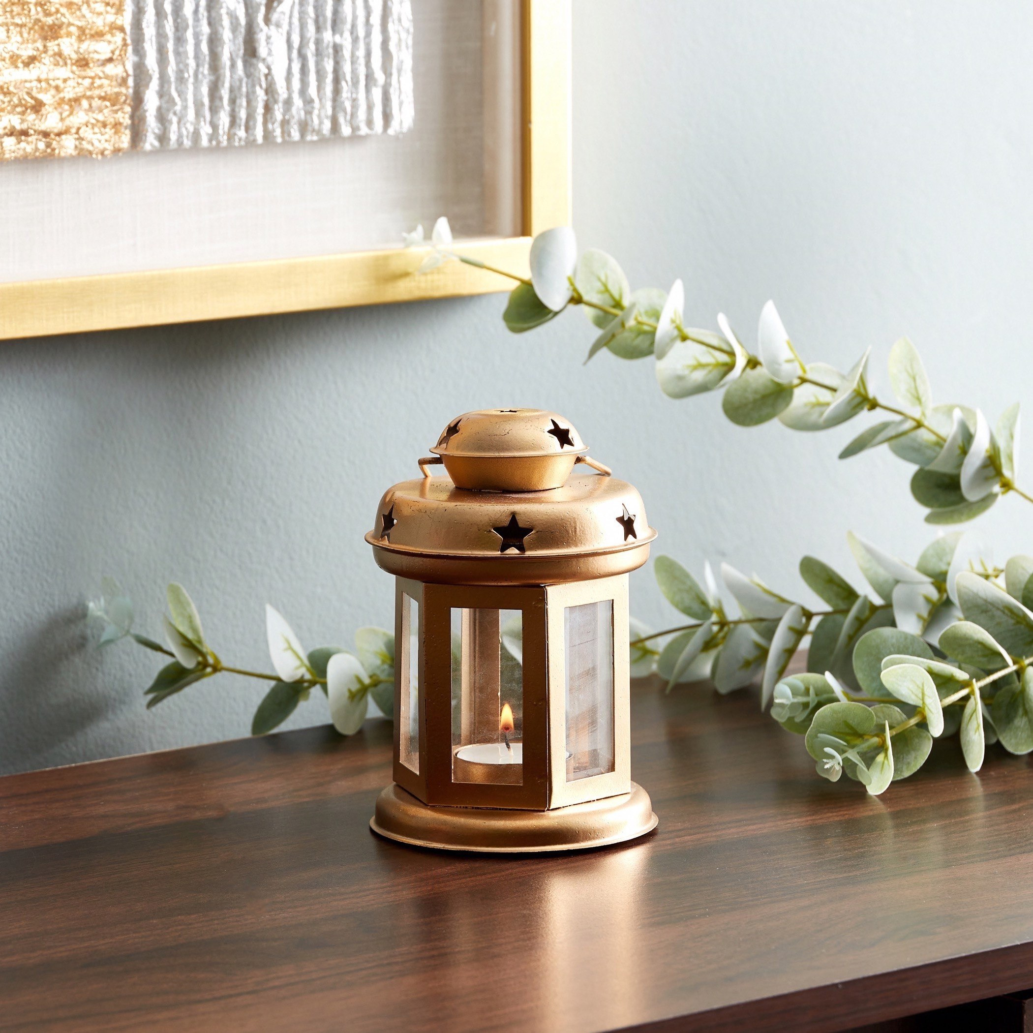 فانوس ميغان معدن من طاهرة - 10×10×14 سم-hbxdecorandfurnishings-homeaccessories-lanterns-image-1