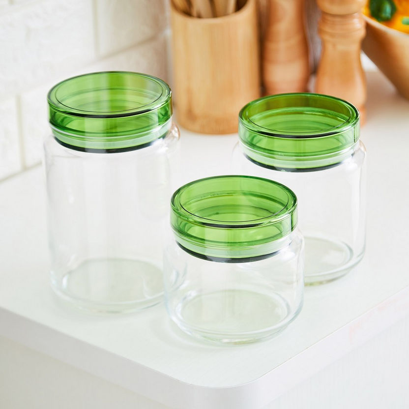 Luminarc 3-Piece Colorlicious Jar Set with Lids-Containers and Jars-image-0