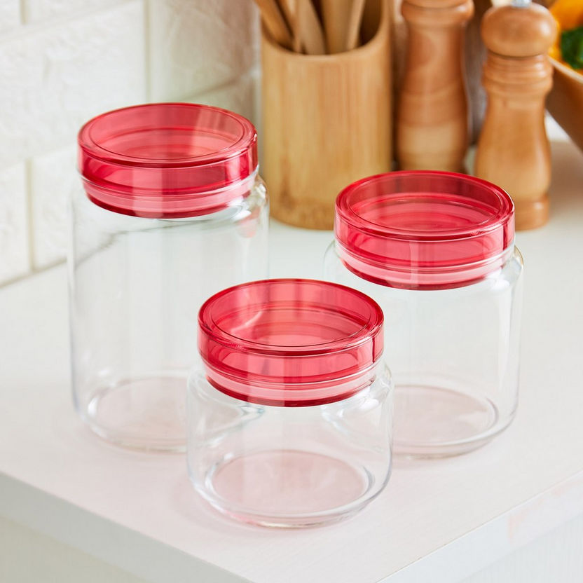 Luminarc 3-Piece Colorlicious Jar Set with Lid-Containers and Jars-image-0