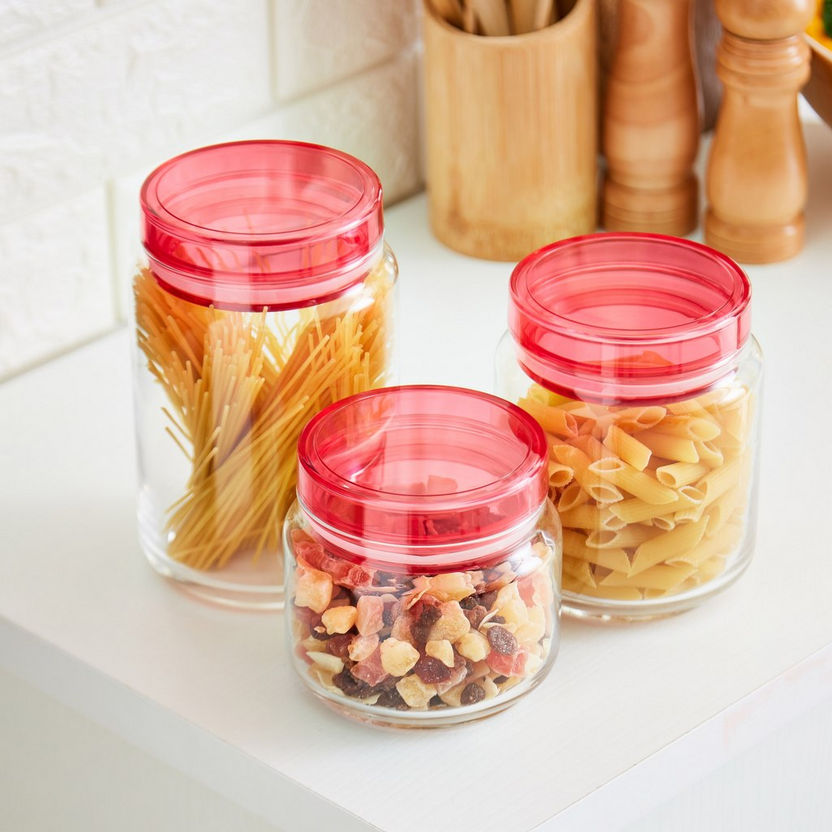 Luminarc 3-Piece Colorlicious Jar Set with Lid-Containers and Jars-image-1