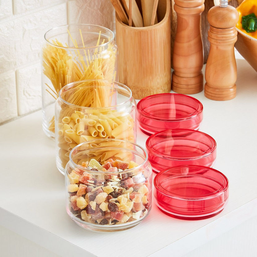 Luminarc 3-Piece Colorlicious Jar Set with Lid-Containers and Jars-image-2
