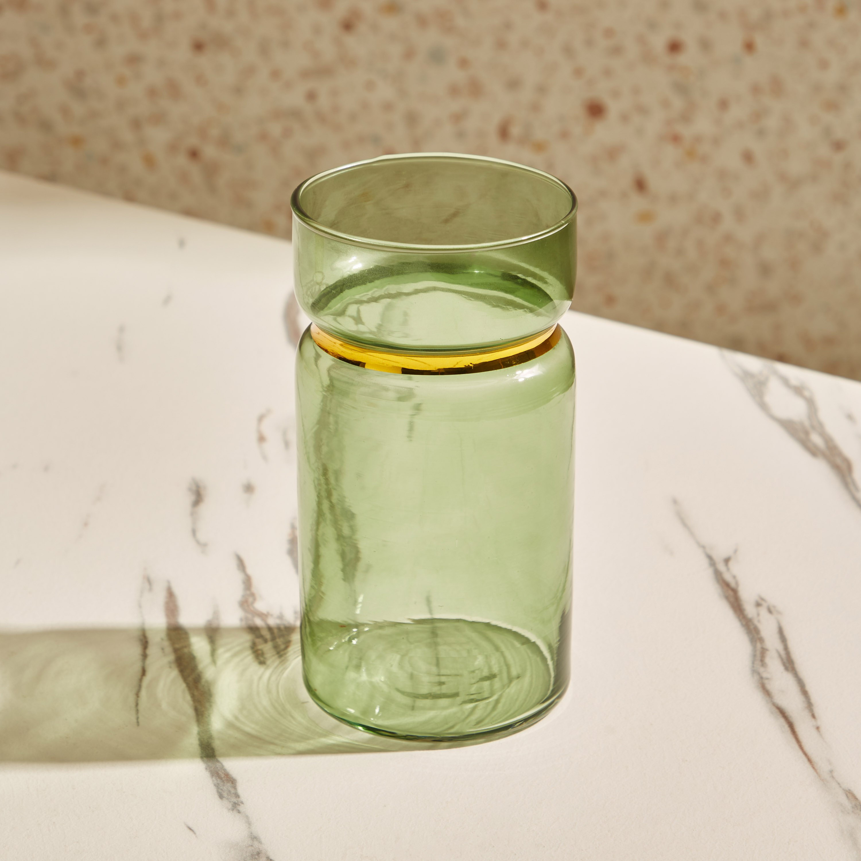 Isla Glass Vase with Gold Neck - 10x19 cm-hbxhomeware-hbxdecorandfurnishings-image-2