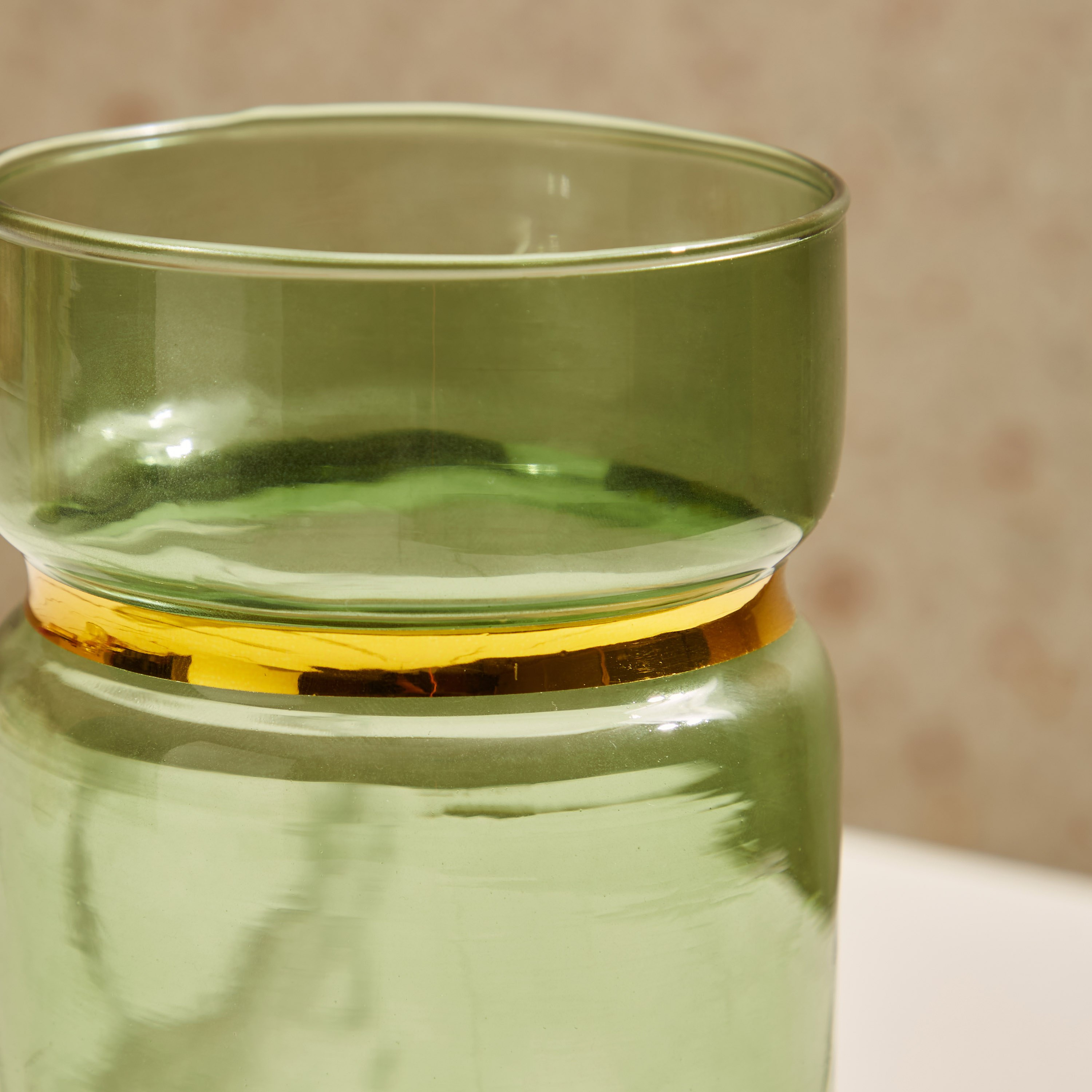 Isla Glass Vase with Gold Neck - 10x19 cm-hbxhomeware-hbxdecorandfurnishings-image-3