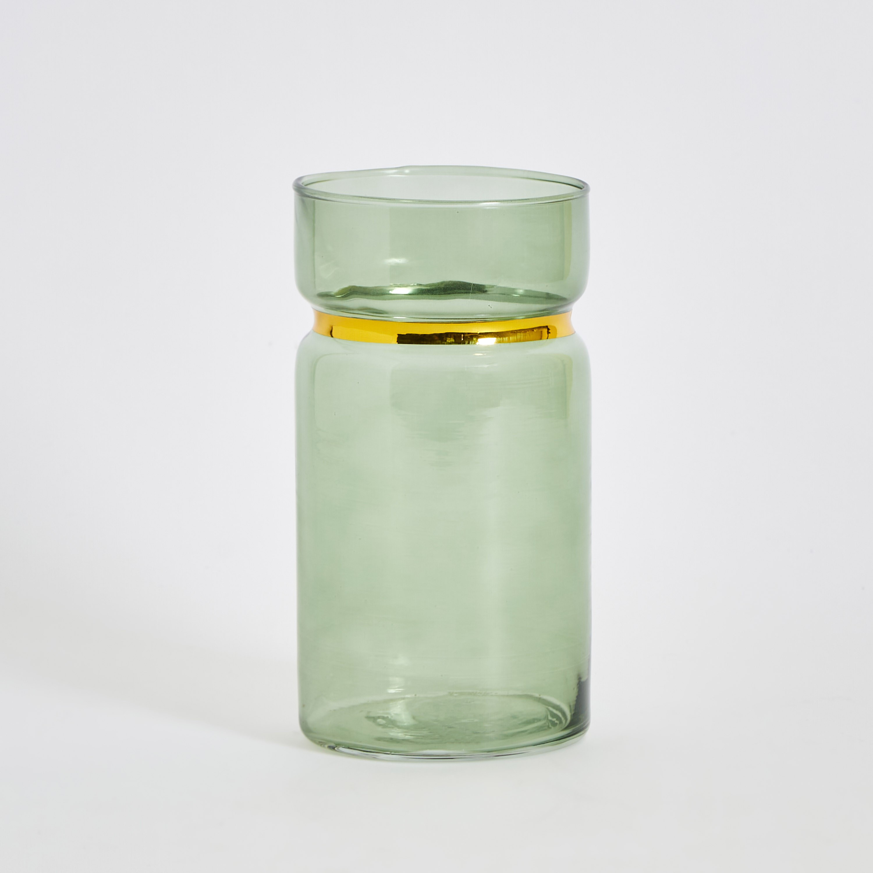 Isla Glass Vase with Gold Neck - 10x19 cm-hbxhomeware-hbxdecorandfurnishings-image-5