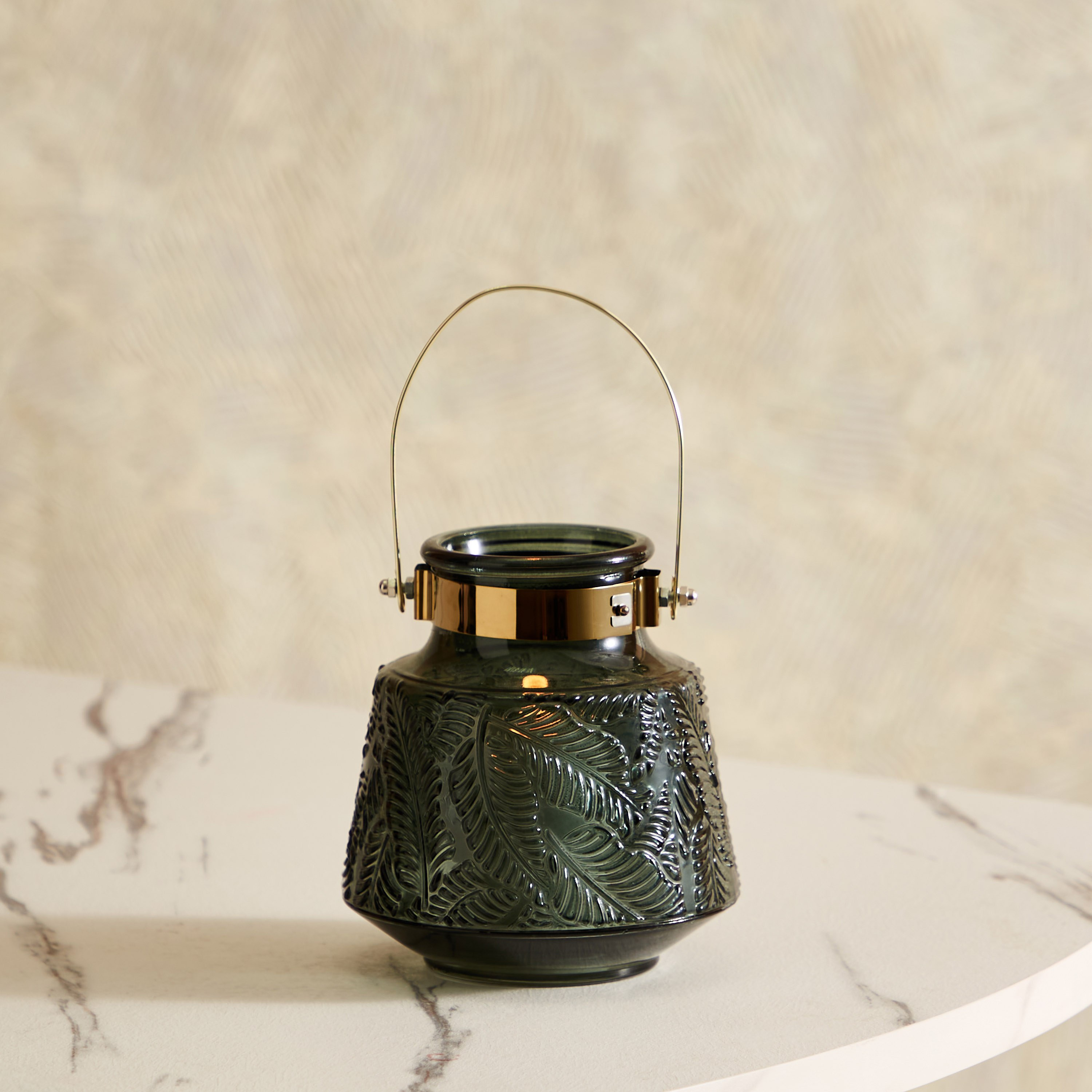 حامل شموع زجاجي من إيسلا - 16x17 سم-hbxlivingroom-decorandaccessories-candleholders-image-1