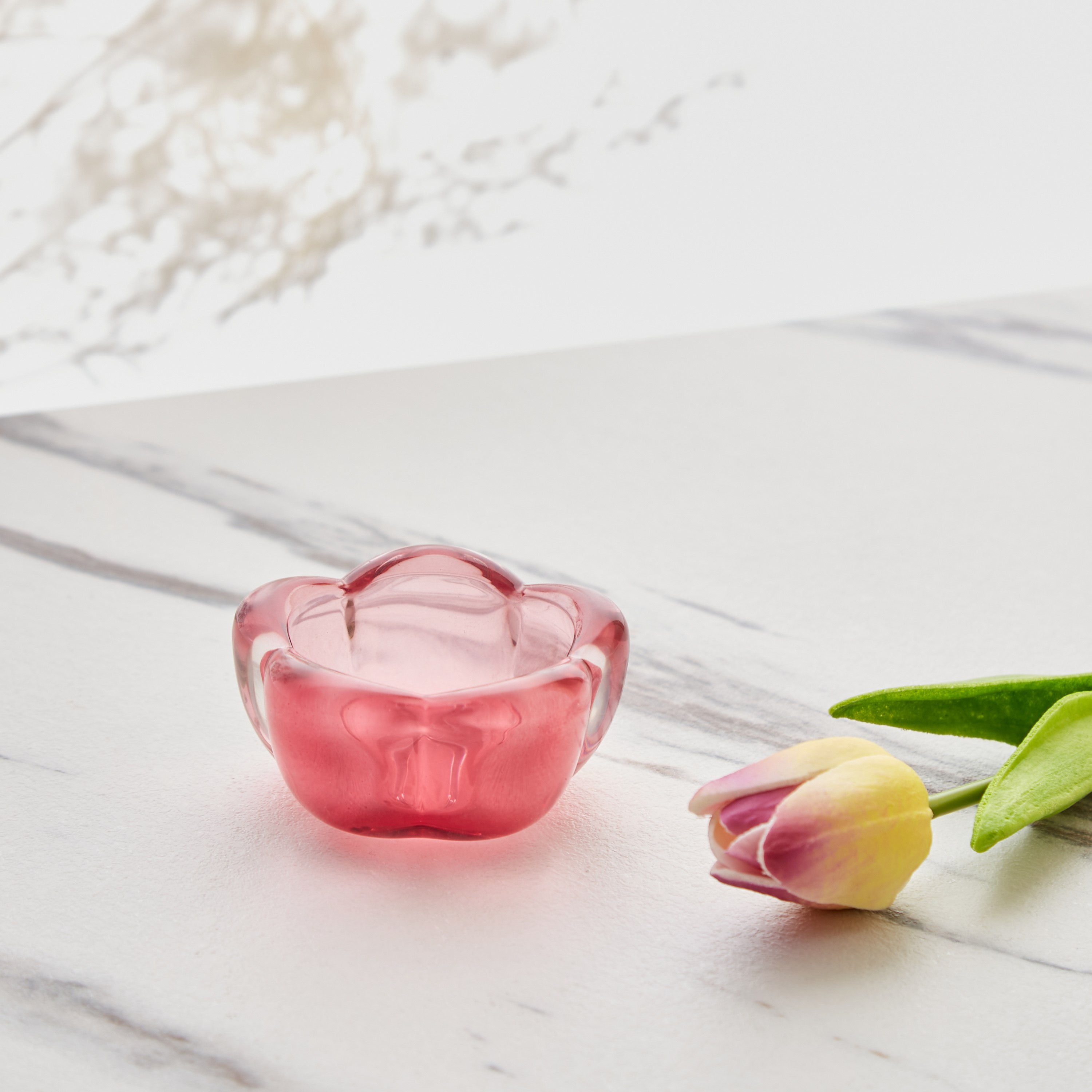 حامل شموع زجاج بتصميم زهرة من إيسلا - 8x4 سم-hbxlivingroom-decorandaccessories-candleholders-image-2