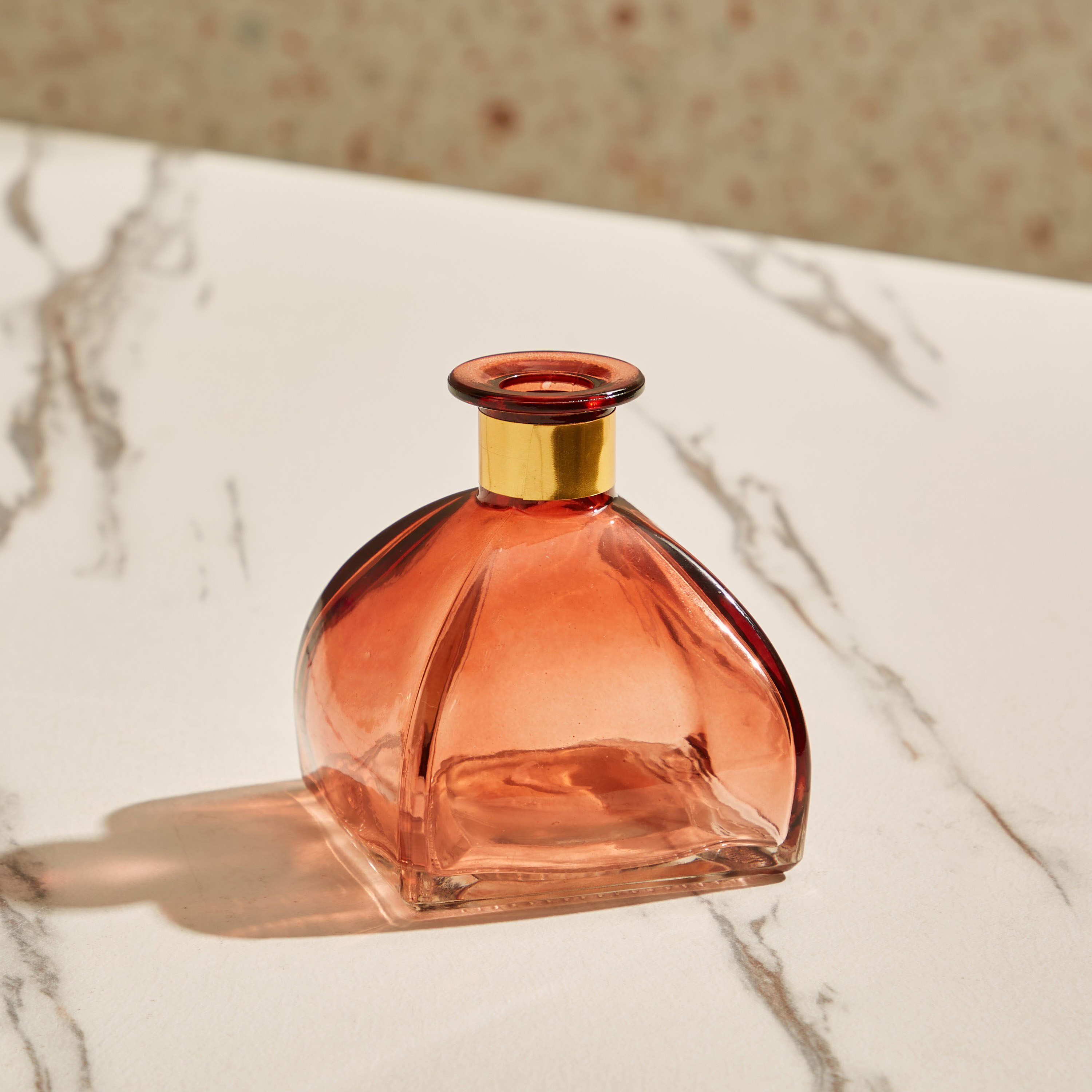 Isla Glass Vase with Gold Band - 9x9x9 cm-hbxhomeware-hbxdecorandfurnishings-image-2