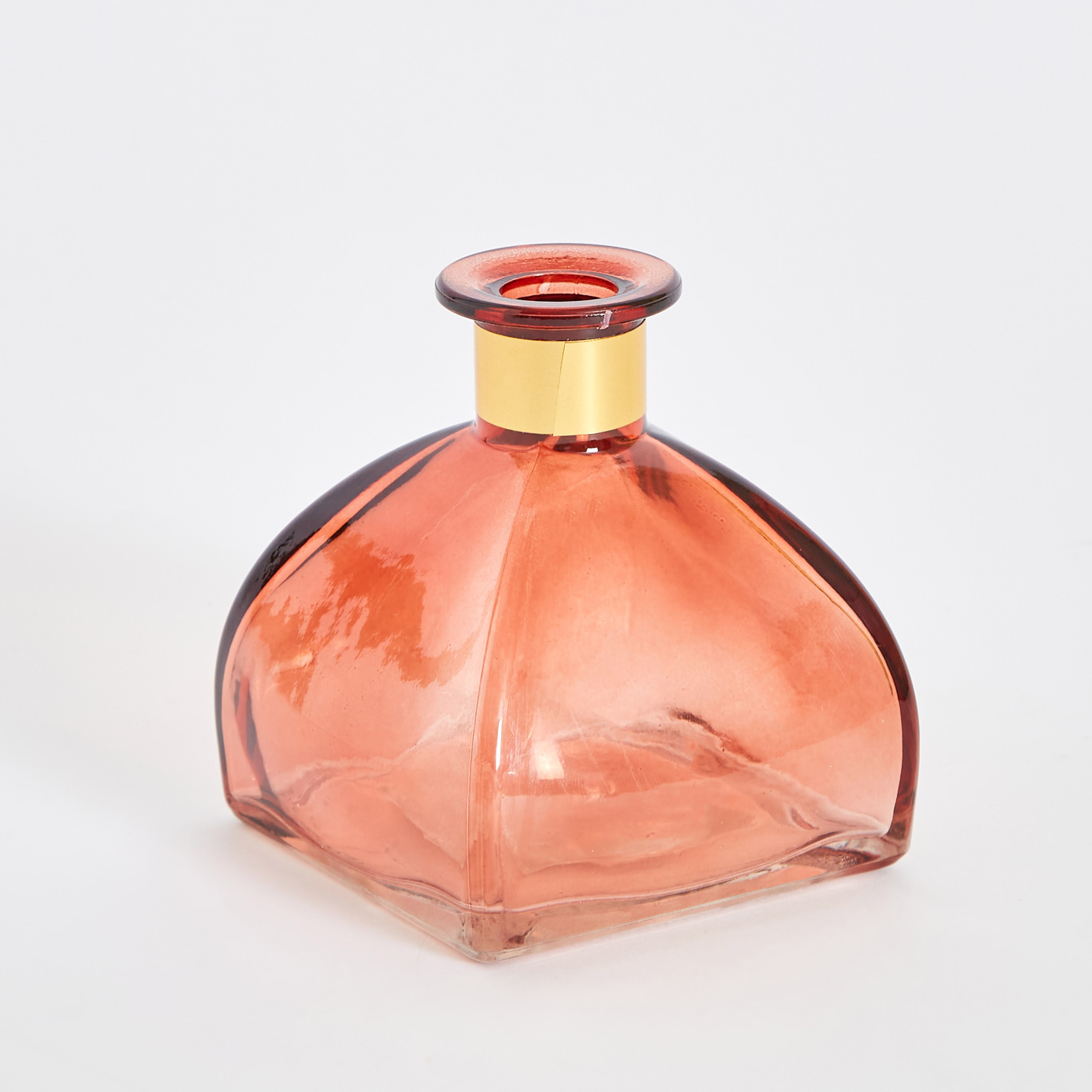 Isla Glass Vase with Gold Band - 9x9x9 cm-hbxhomeware-hbxdecorandfurnishings-image-5