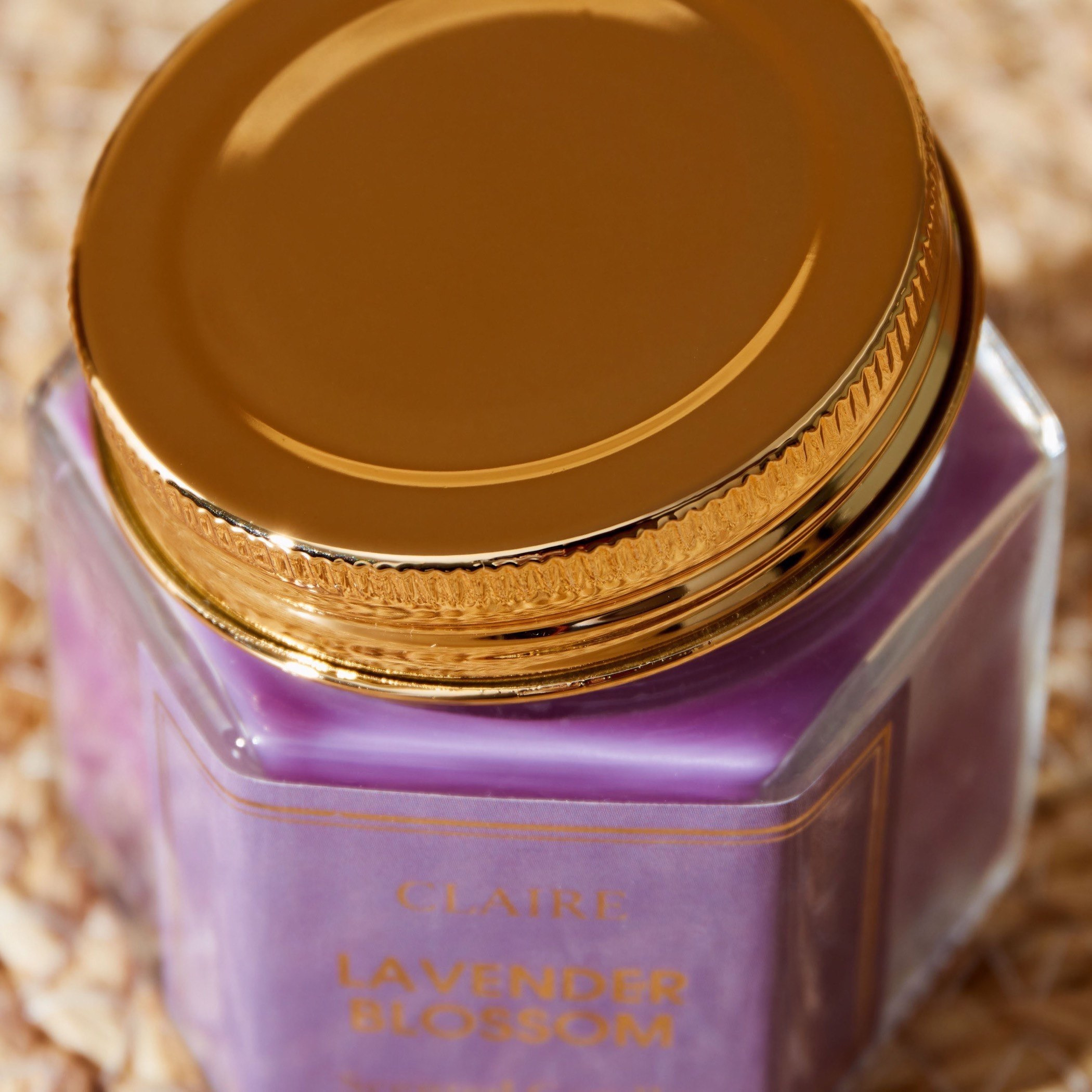 Claire Lavender Blossom Glass Jar Candle - 70 gms-hbxlivingroom-decorandaccessories-candles-image-5