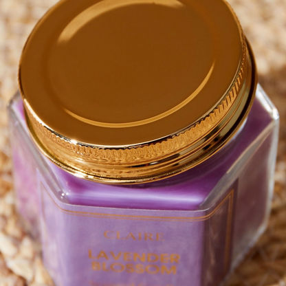 Claire Lavender Blossom Glass Jar Candle - 70 gms