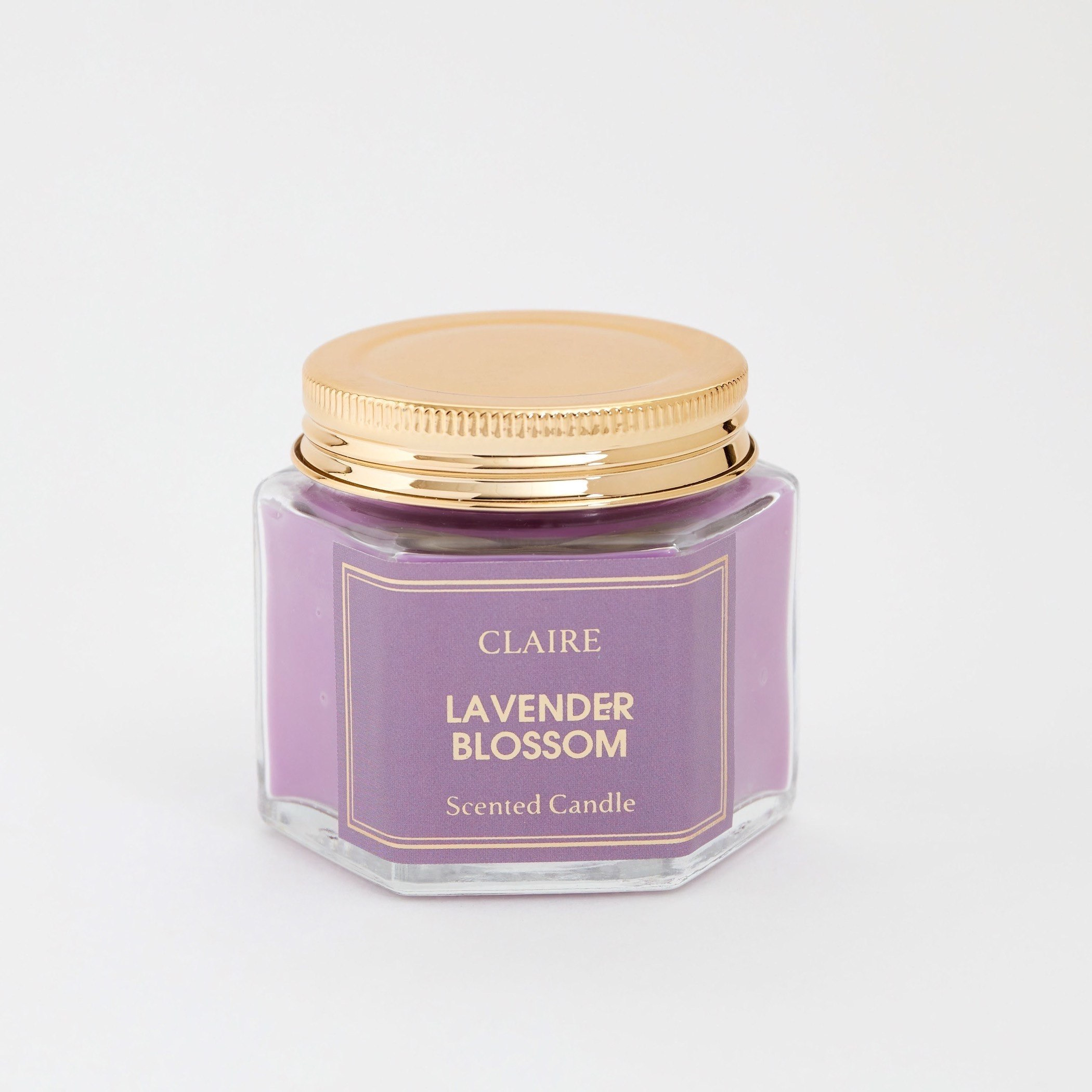 Claire Lavender Blossom Glass Jar Candle - 70 gms-hbxlivingroom-decorandaccessories-candles-image-7