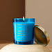 Claire Bamboo Leaf and Blue Lotus Glass Jar Candle - 220 gms-Candles-thumbnailMobile-1
