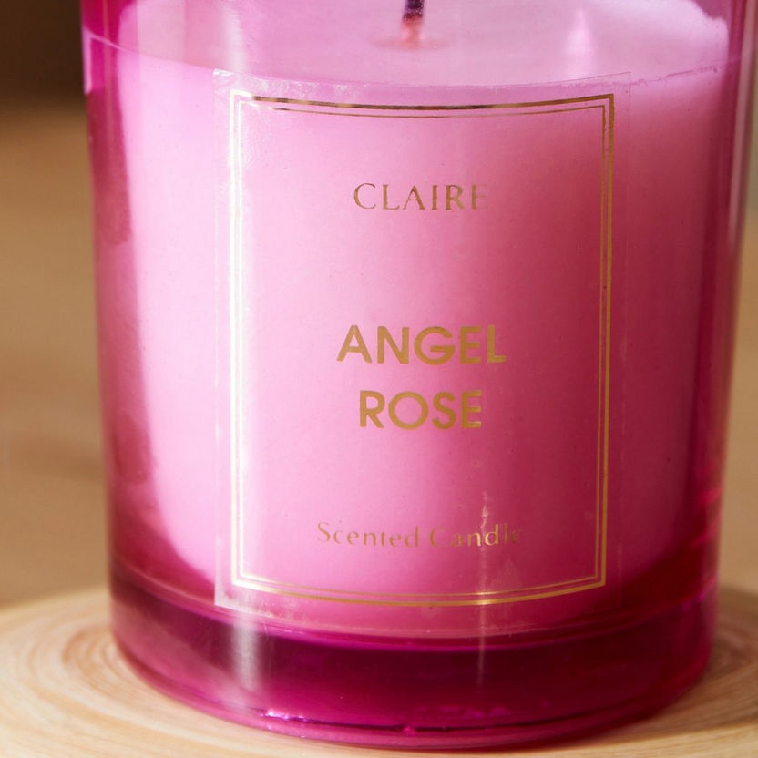 Claire Angel Rose Glass Jar Candle - 220 gms-Candles-image-3