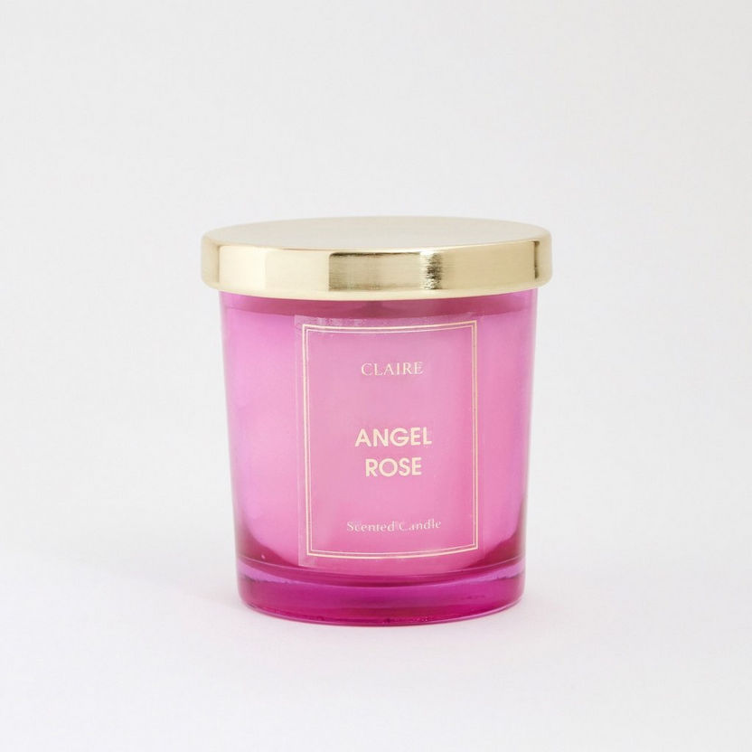 Claire Angel Rose Glass Jar Candle - 220 gms-Candles-image-6