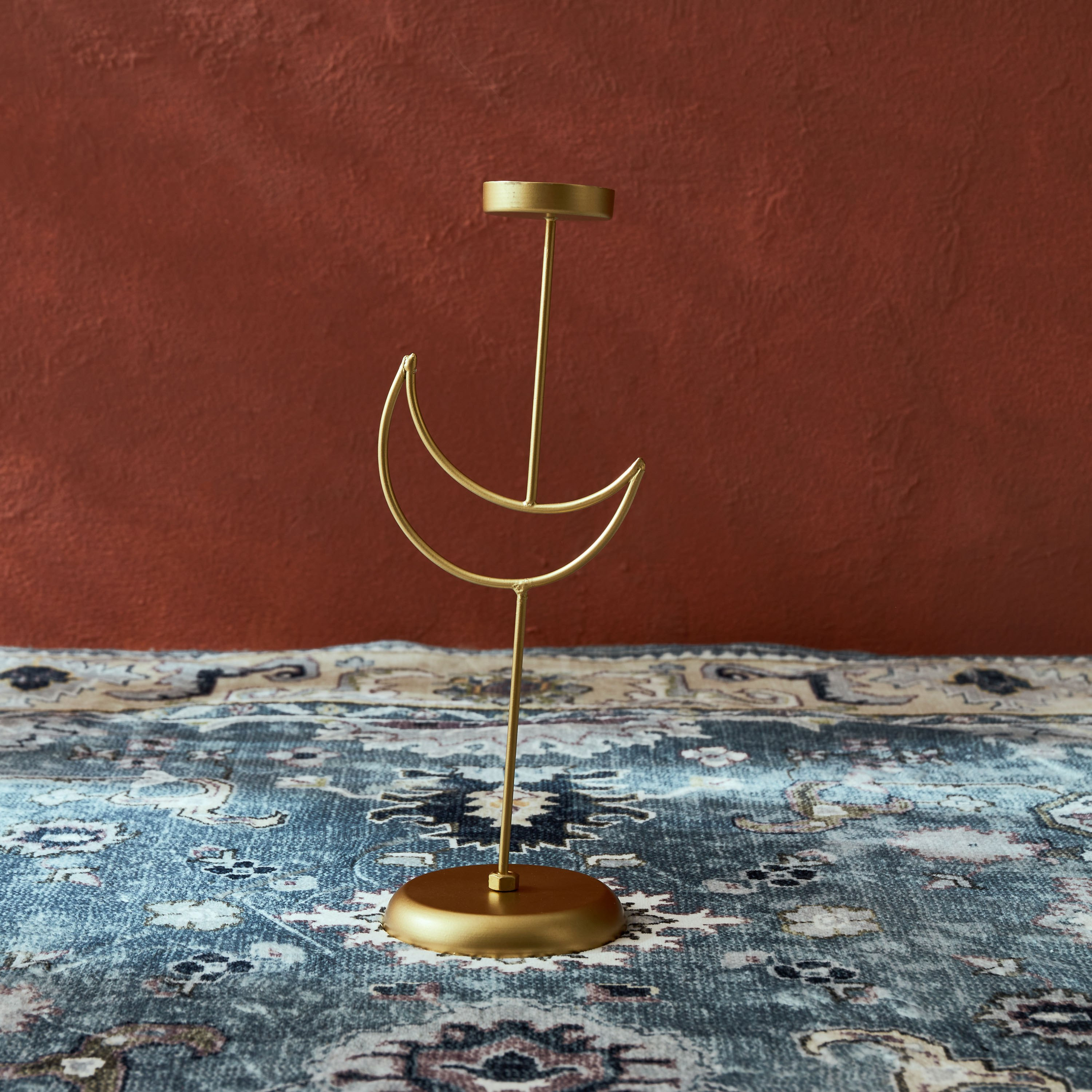 حامل شموع معدني من إسرا - 8x10x30 سم-hbxlivingroom-decorandaccessories-candleholders-image-2