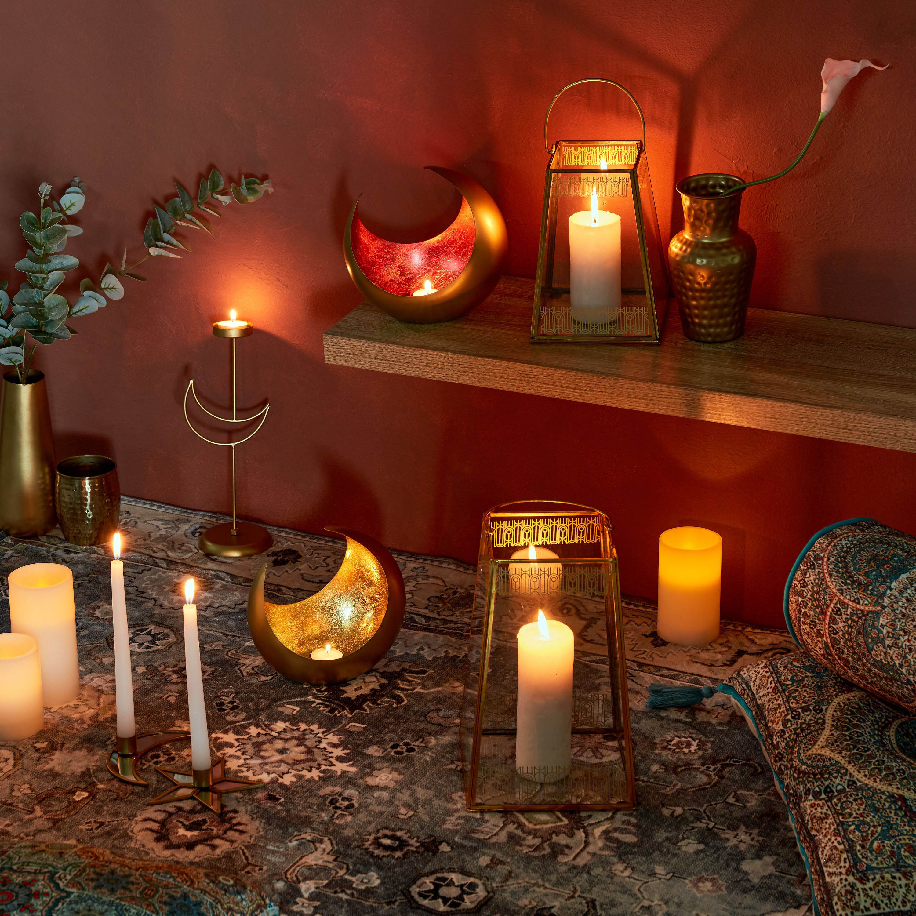حامل شموع معدني من إسرا - 8x10x30 سم-hbxlivingroom-decorandaccessories-candleholders-image-6