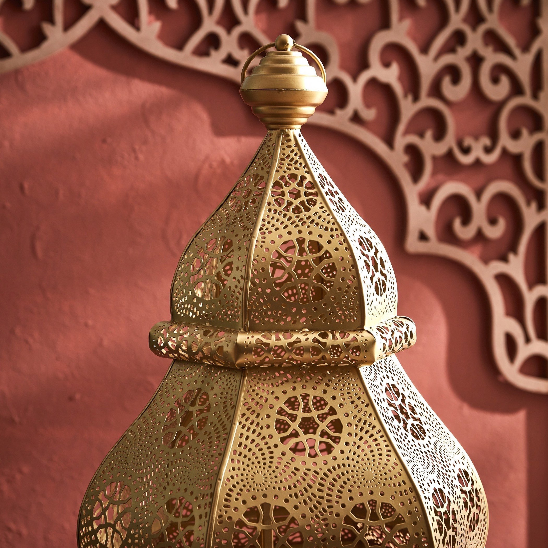 Isra Metal Intricate Moroccan Floor Lantern - 37x32x111 cm-PROMO_HB_AE_B1G1_250925-image-4
