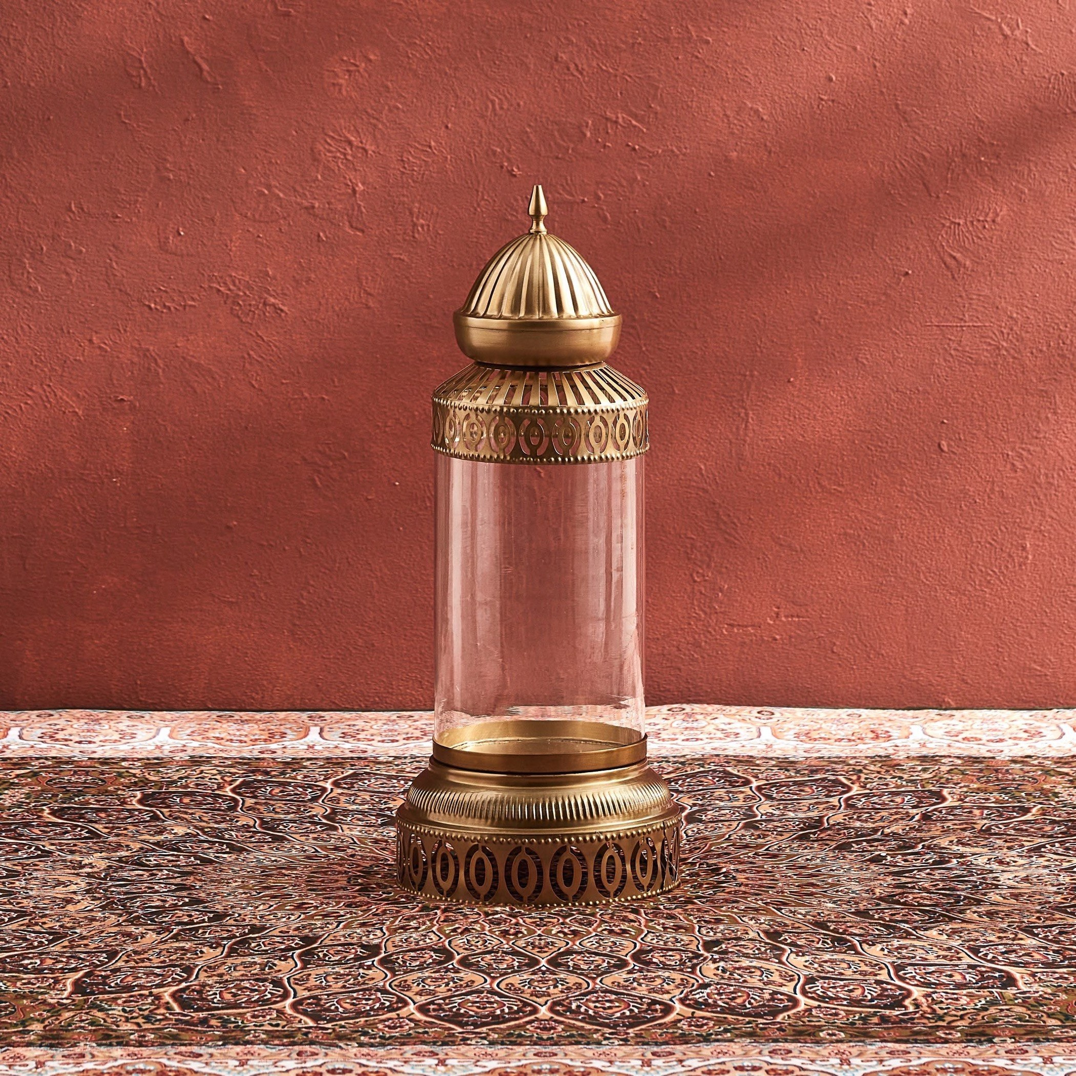Madiha Metal Cutwork Traditional Cylindrical Lantern - 20x20x51 cm-PROMO_HB_AE_B1G1_250925-image-2