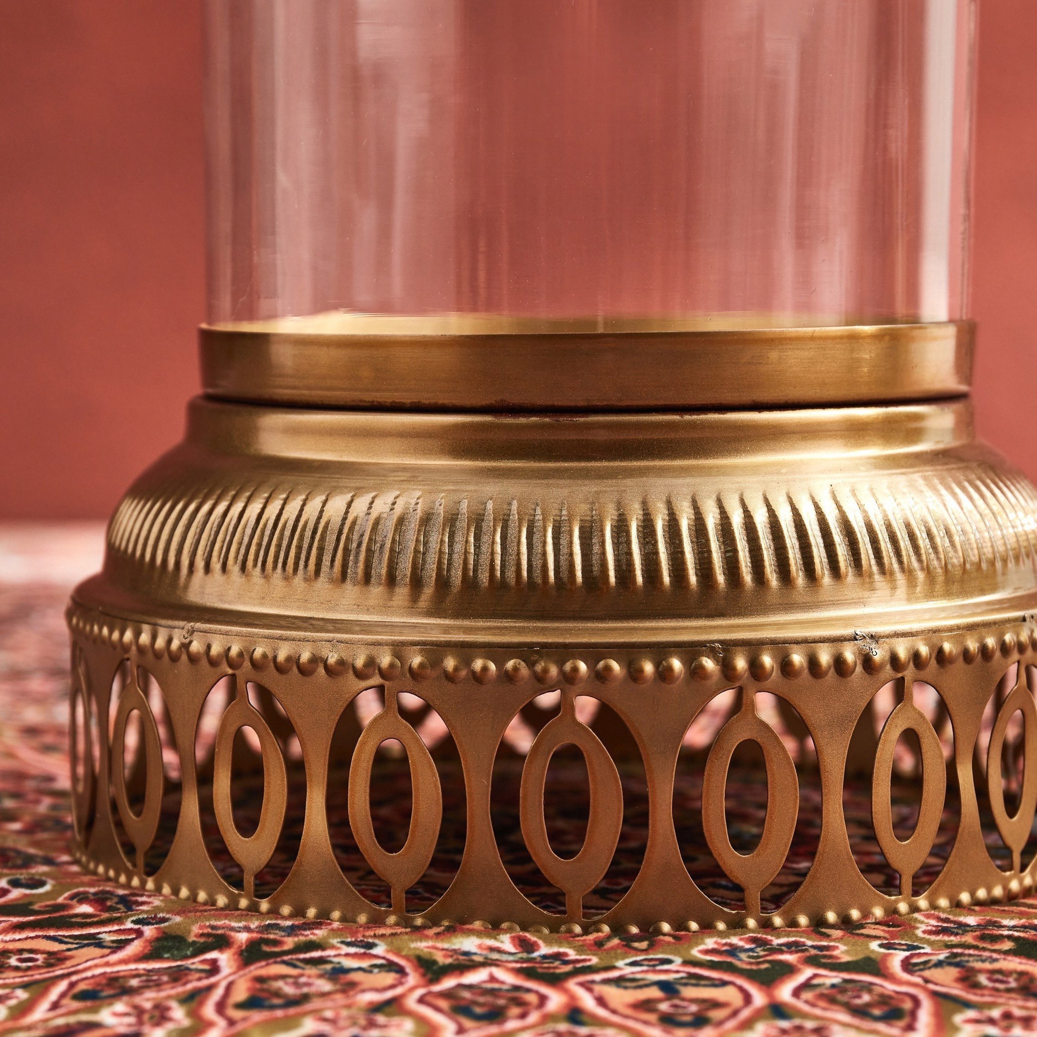 Madiha Metal Cutwork Traditional Cylindrical Lantern - 20x20x51 cm-PROMO_HB_AE_B1G1_250925-image-3