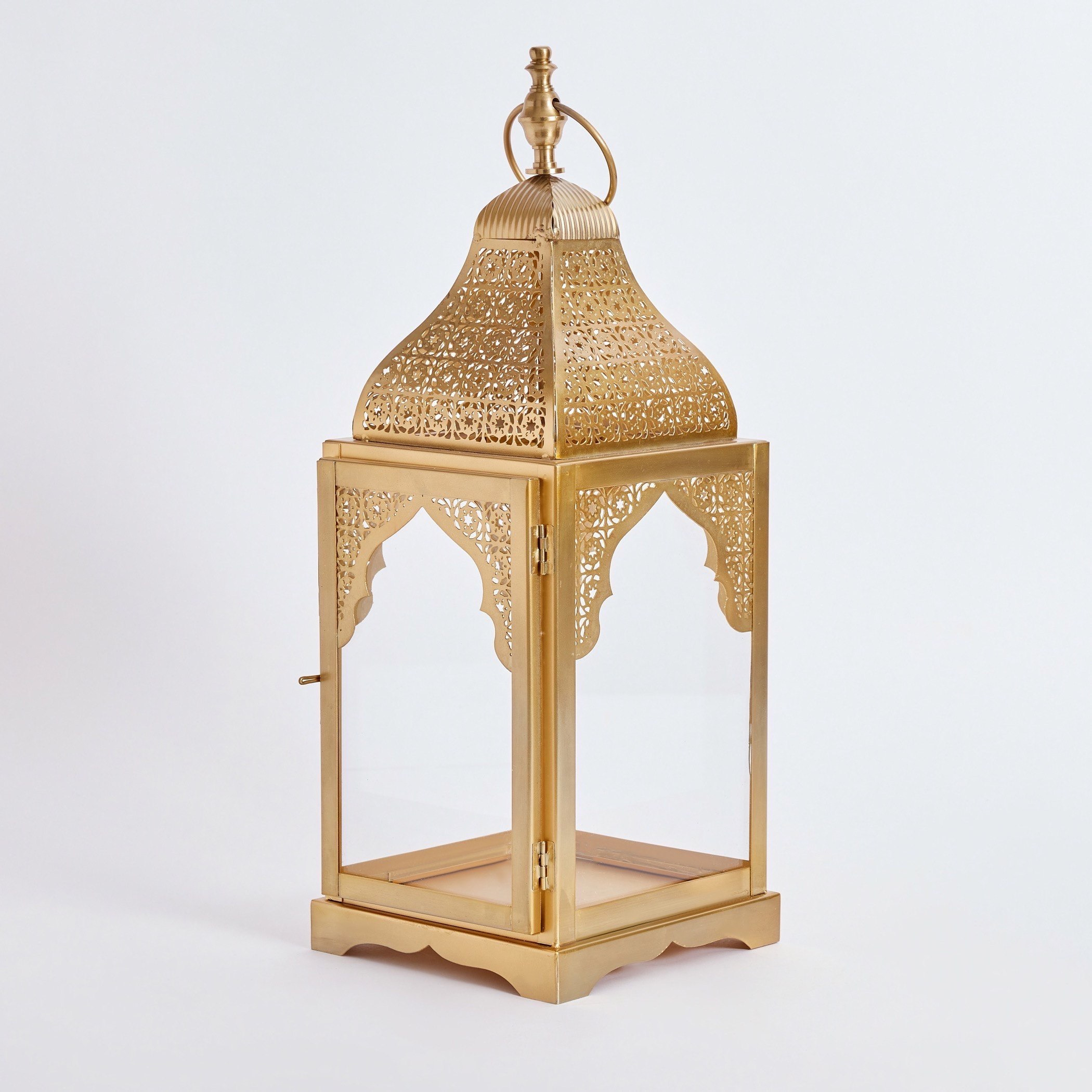 فانوس معدني مربع تقليدي بتفاصيل مفرّغة من مديحة - 18x18x43 سم-PROMO_HB_AE_B1G1_250925-image-8