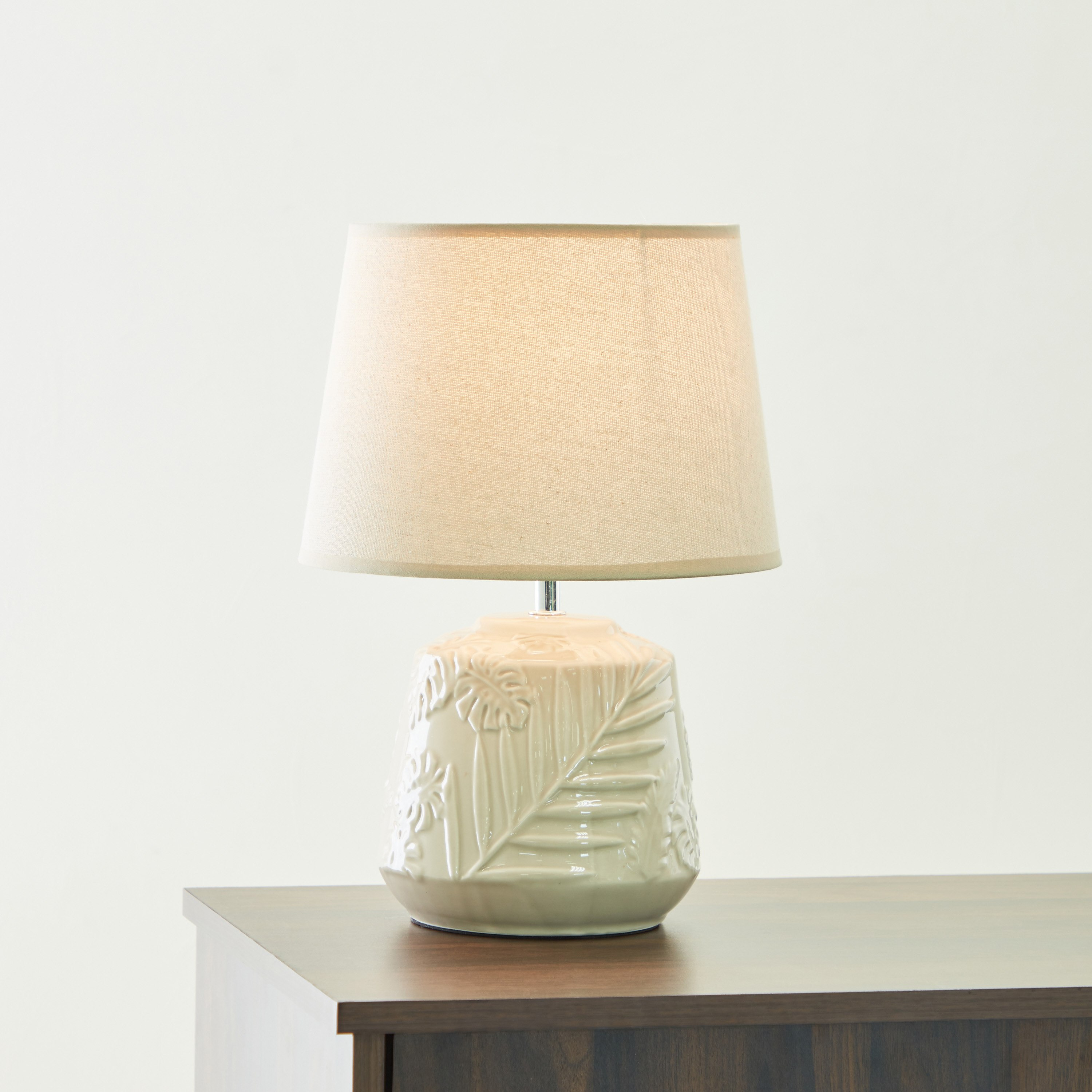 مصباح طاولة سيراميك بغطاء من ألور - 25x25x37 سم-hbxlivingroom-lighting-tablelamps-image-2