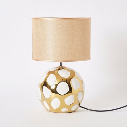 Allure Ceramic Table Lamp with Football Design Base - 25x25x42 cms