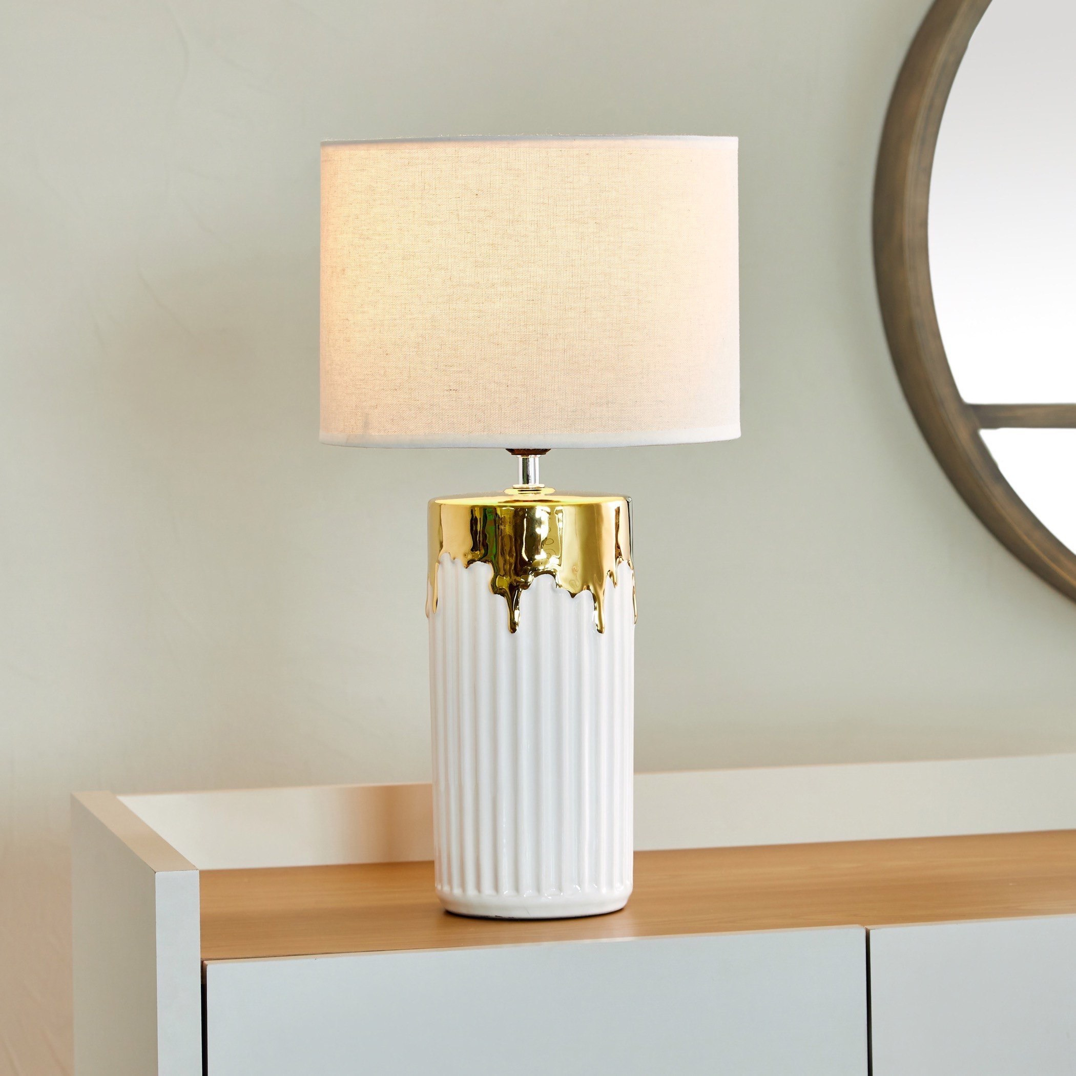 مصباح طاولة سيراميك من ألور - 25x25x49 سم-hbxlivingroom-lighting-tablelamps-image-2