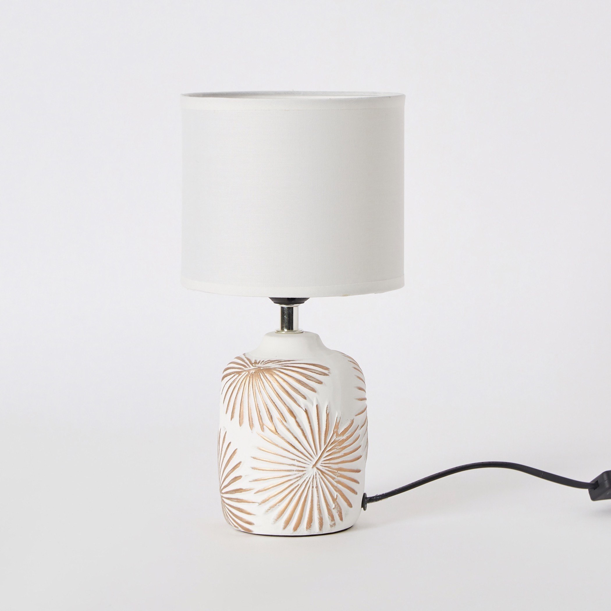 مصباح طاولة سيراميك بقاعدة بارزة الملمس من ألور - 15x15x28 سم-hbxlivingroom-lighting-tablelamps-image-6
