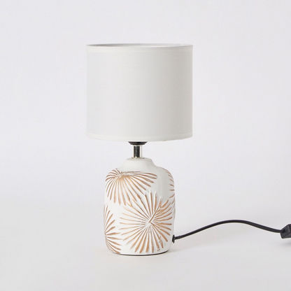 Allure Ceramic Table Lamp with Designed Base - 15x15x28 cms