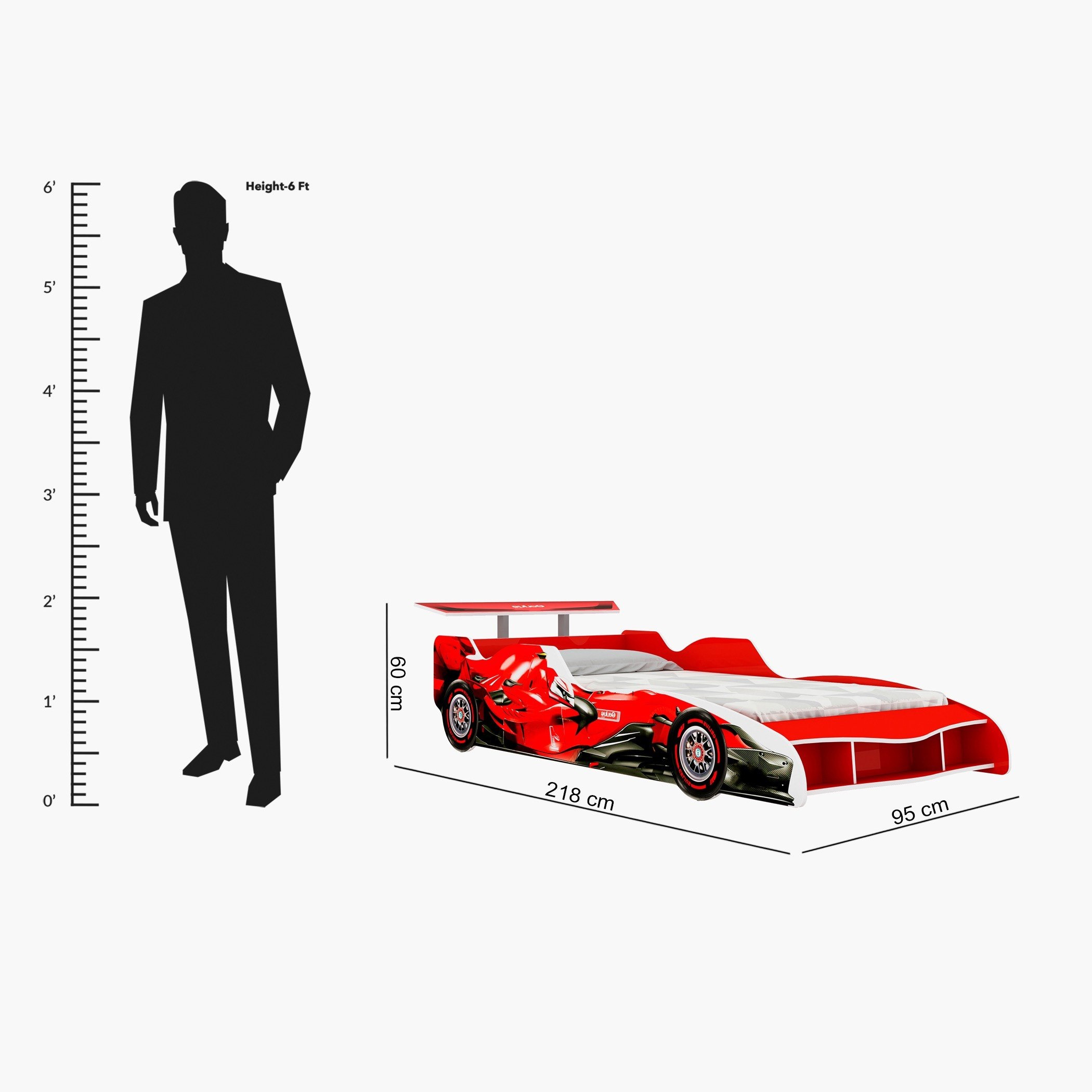 Movo Vanilla F1 Single Car Bed - 90x190 cm-hbxfurniture-bedsandbedsets-beds-single-image-9