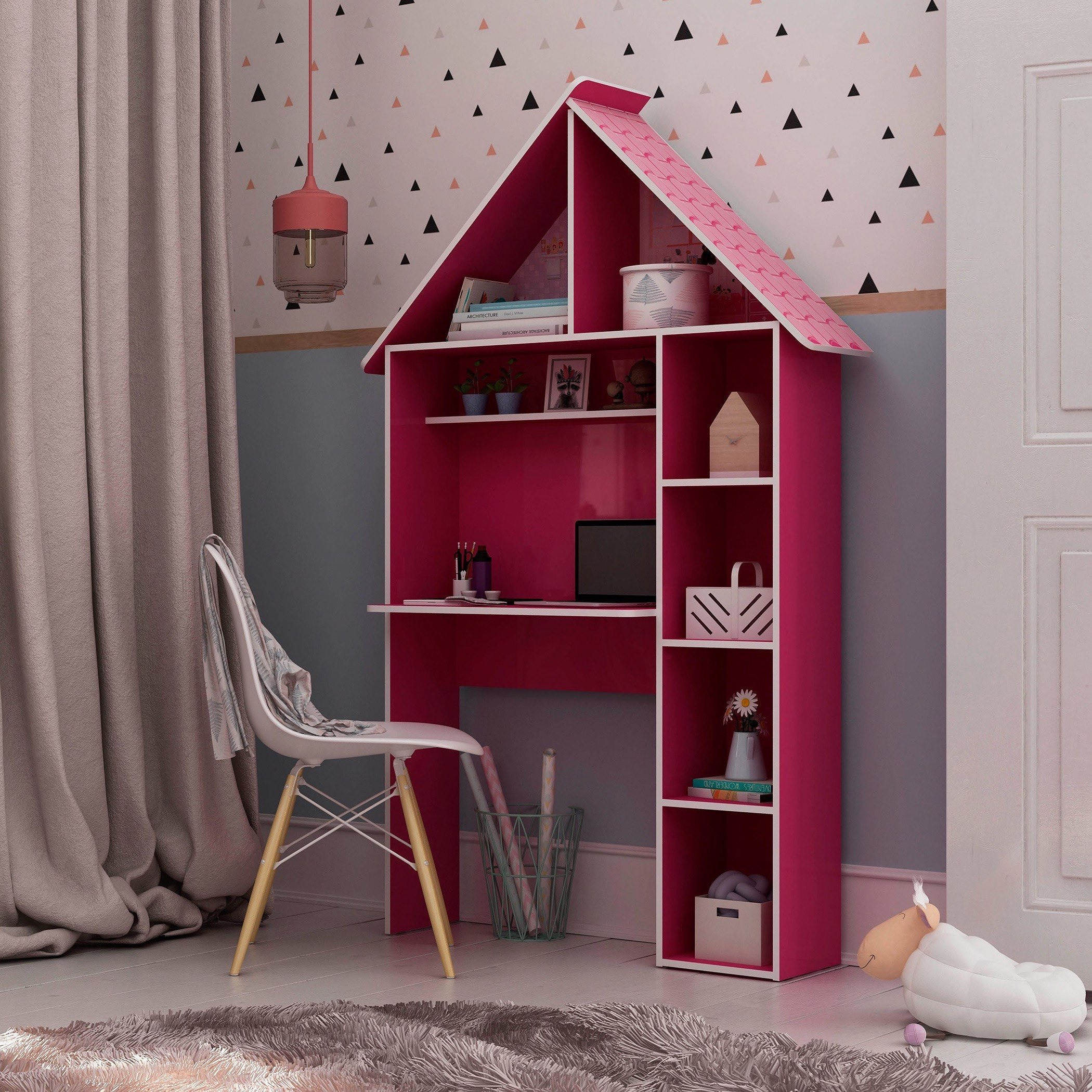 مكتب دراسة مع خزانة كتب - كاسينا من موڤو-hbxkidsandyouth-desks-image-1