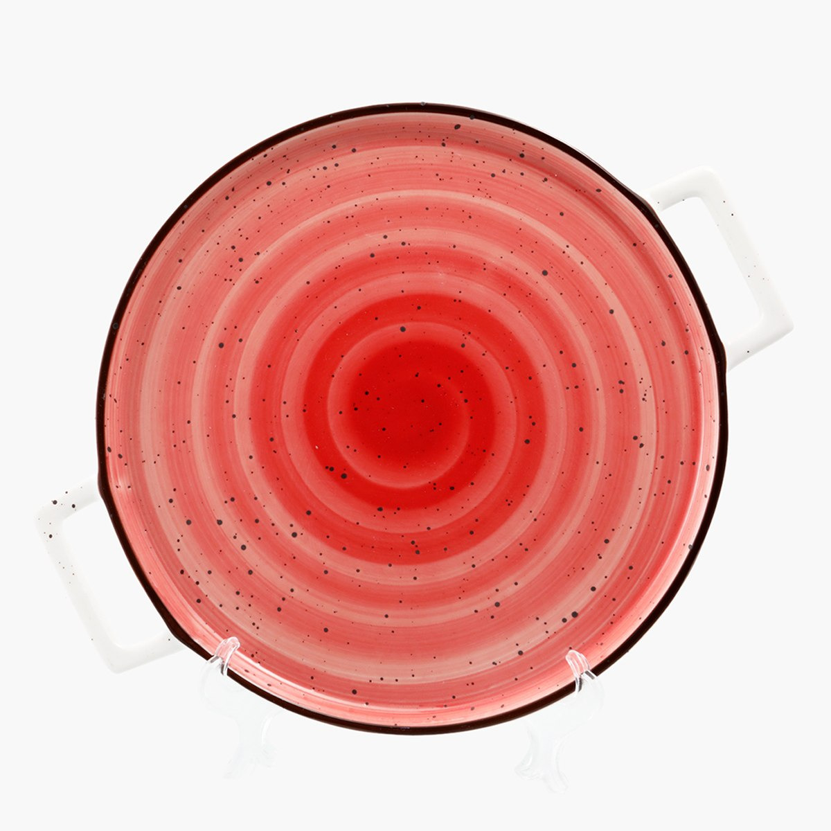 صحن بورسلين دائري بمقبض من سبيكتروم - 33x25 سم-hbxhomeware-hbxkitchen-image-1