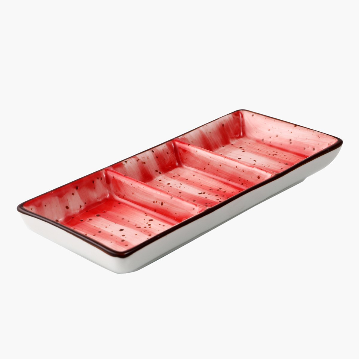 صحن بورسلين مستطيلي بـ3 أقسام من سبكتروم - 18 سم-hbxdecorandfurnishings-tabletop-serveware-image-1