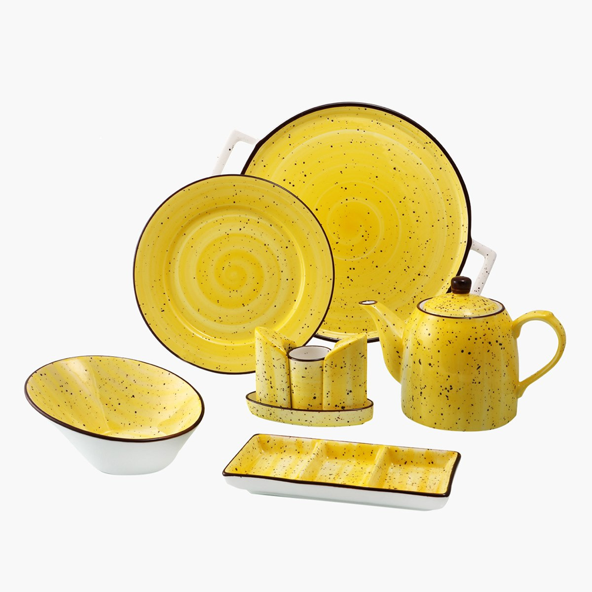 صحن بورسلين دائري بمقبض من سبيكتروم - 33x25 سم-hbxhomeware-hbxkitchen-image-3