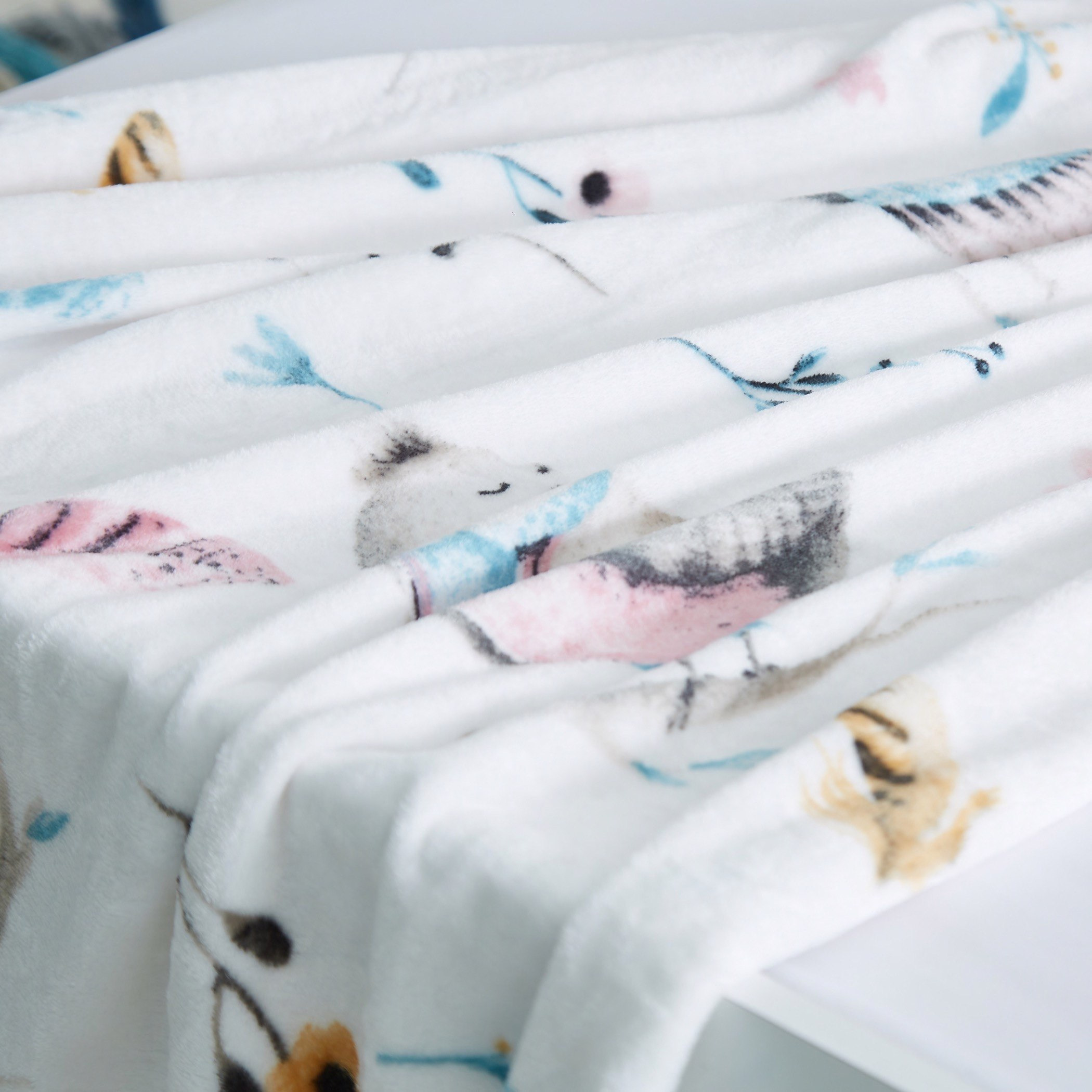 Squiggle Birds Printed Single Blanket - 150x105 cm-hbxhomeware-hbxkidsandyouth-image-4