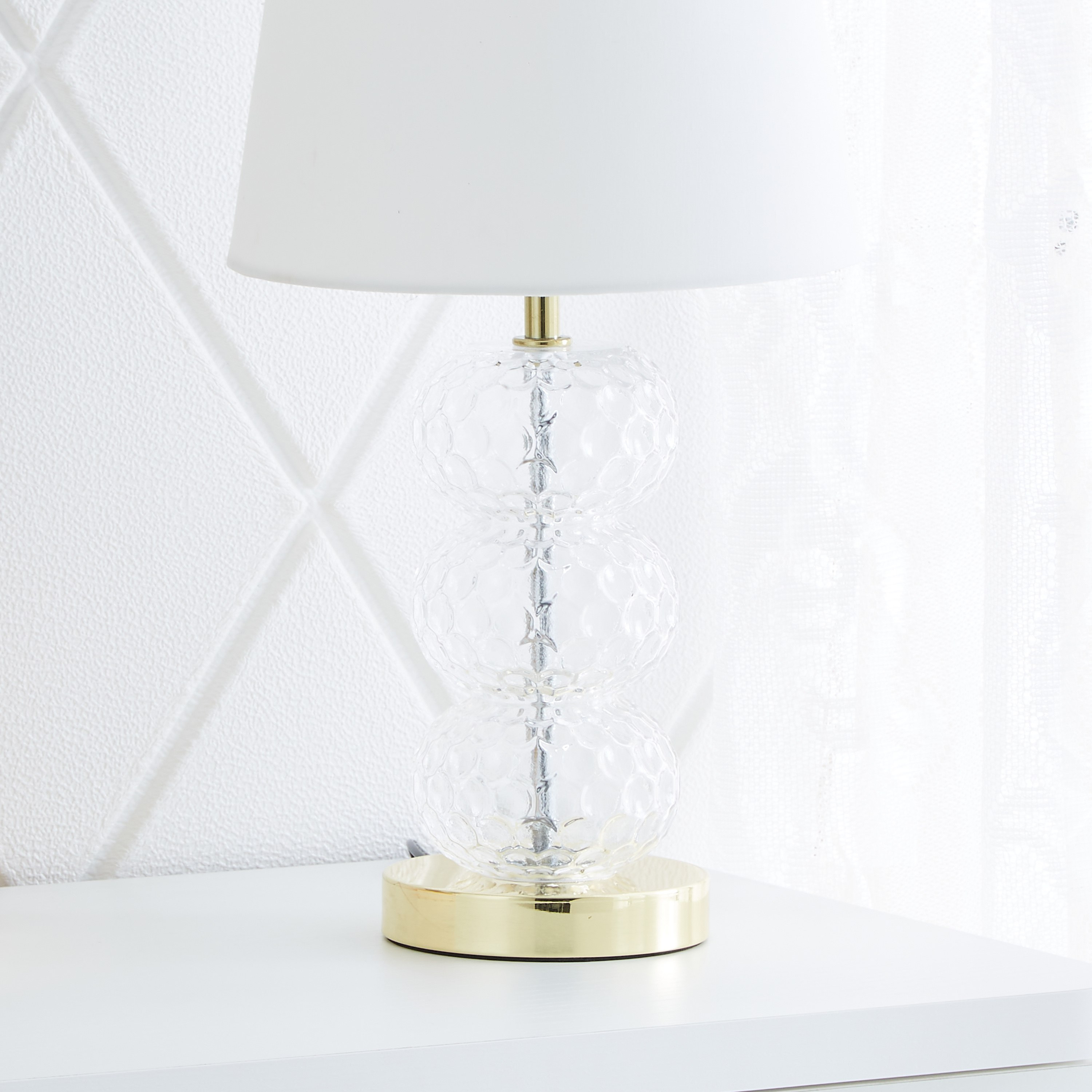 مصباح طاولة بقاعدة كريستال معدنية من نوفيلتي - 23x23x42 سم-hbxlivingroom-lighting-tablelamps-image-3