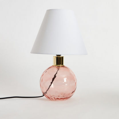 Novelty Table Lamp with Textured Glass - 23x23x34 cm