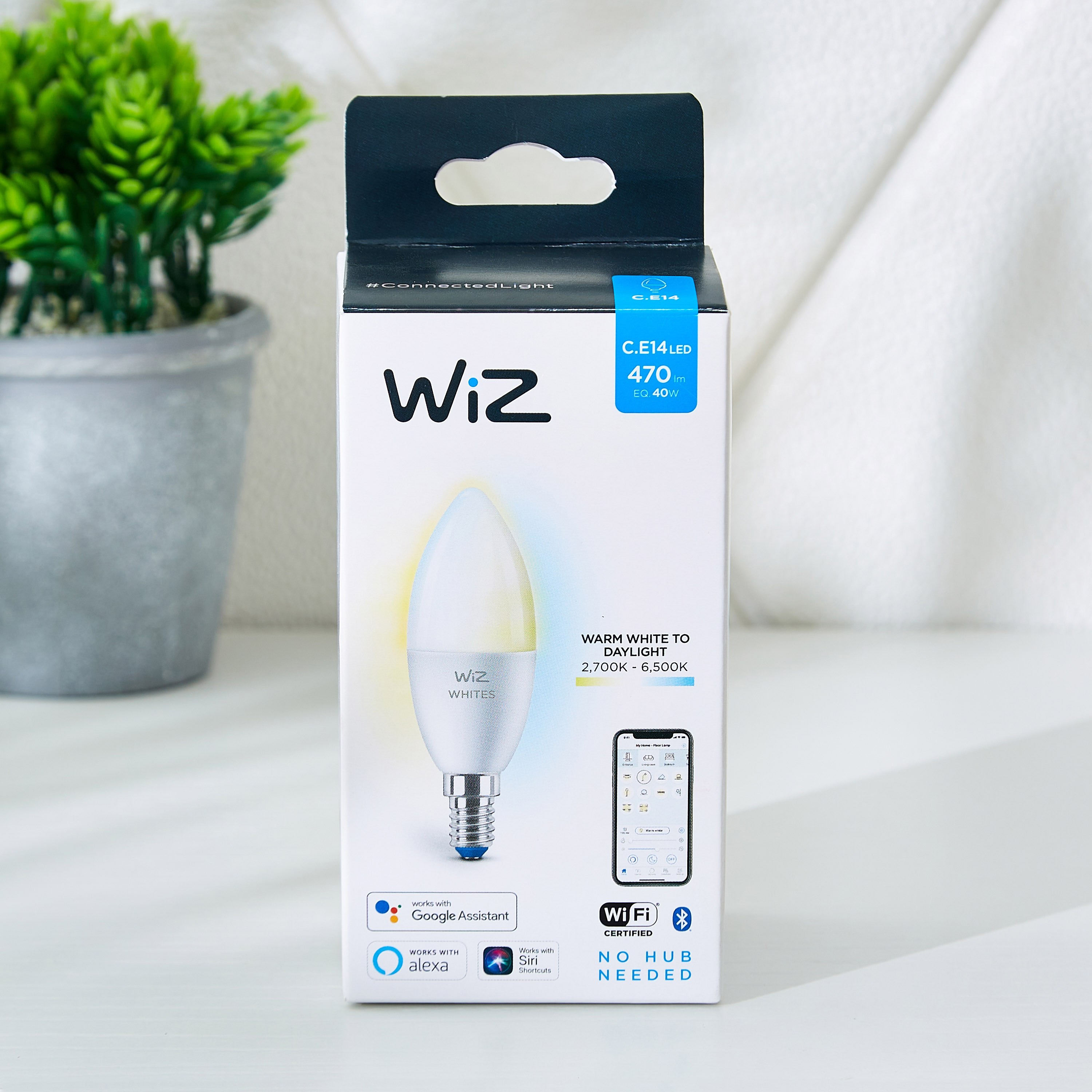 لمبة إل إي دي قابلة للضّبط واي-فاي - 40 وات C37 E14 927-65 أبيض - ويز-hbxdiningroom-lighting-bulbs-image-2